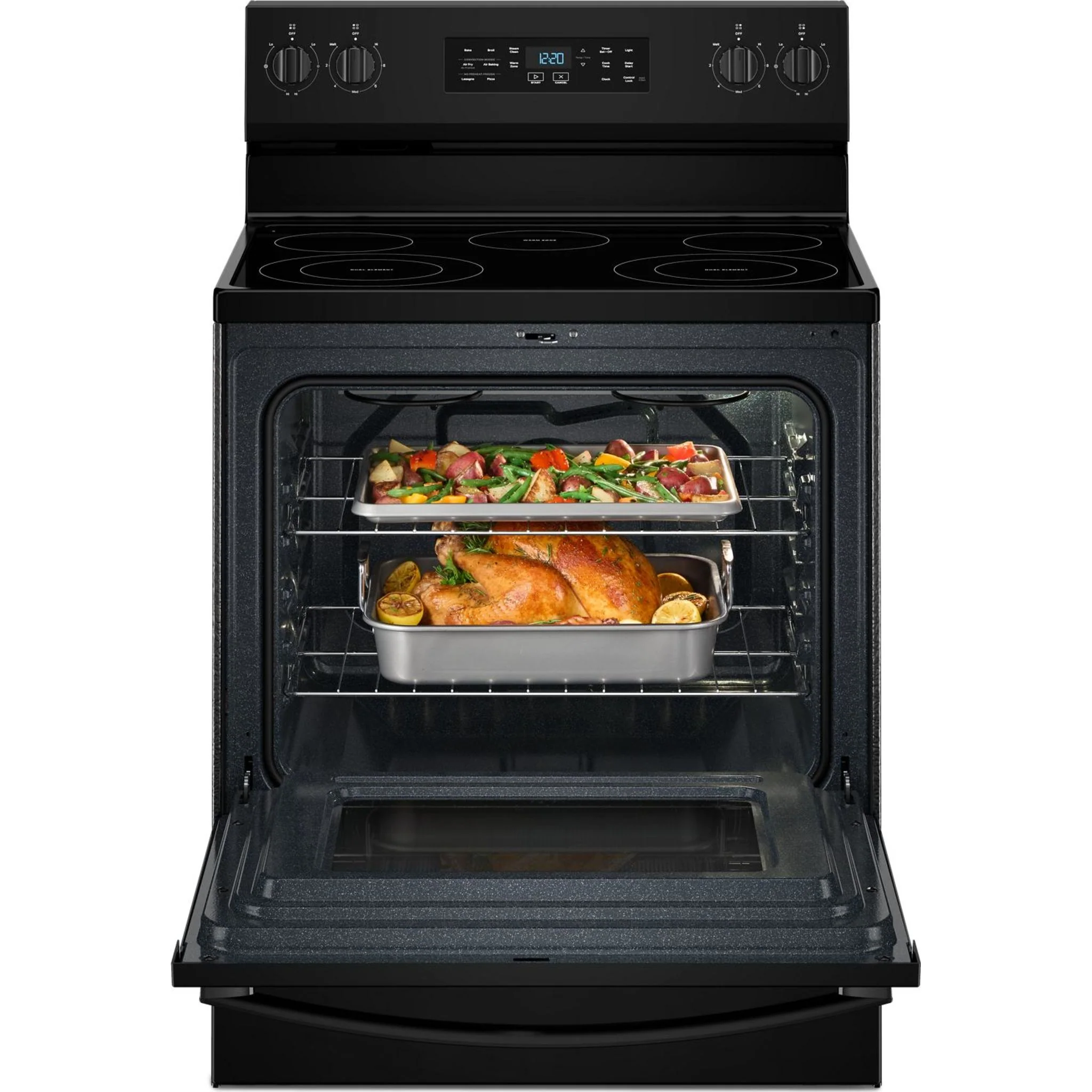 Whirlpool 30-inch Electric Range with Air Cooking Technology -Black (YWFES4530SB) - Image 11