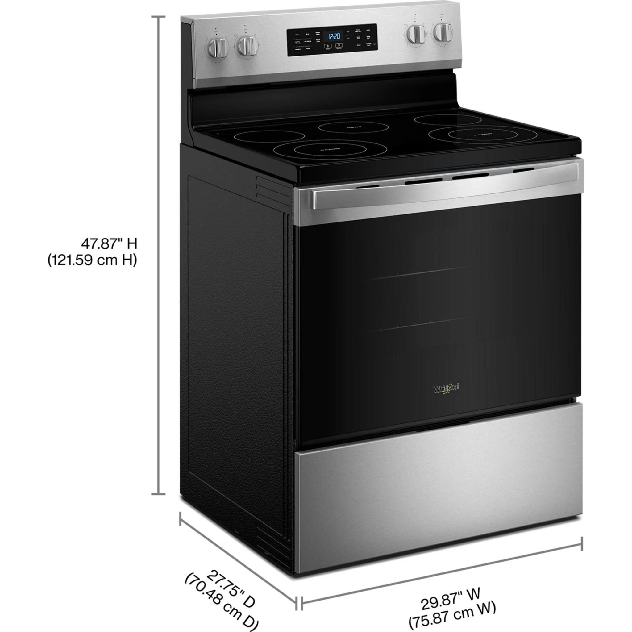 Whirlpool 30-inch Electric Range with Air Cooking Technology -Fingerprint Resistant Stainless Steel (YWFES4530SZ) - Image 13