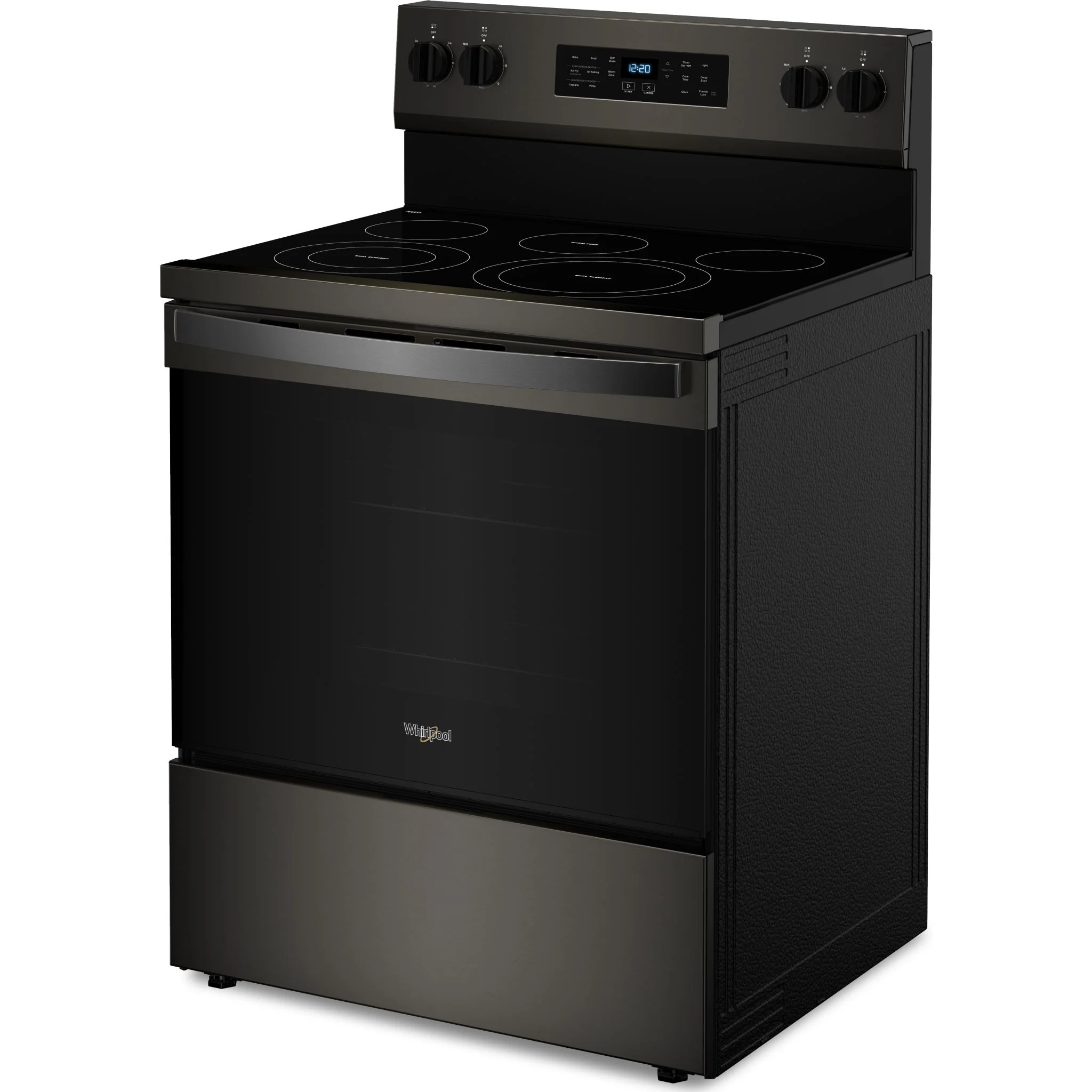 Whirlpool 30-Inch ENERGY STAR Electric Range with Air Cooking Technology, No Preheat Air Fry & Self Clean - Black Stainless Steel (YWFES5030RV) - Image 3