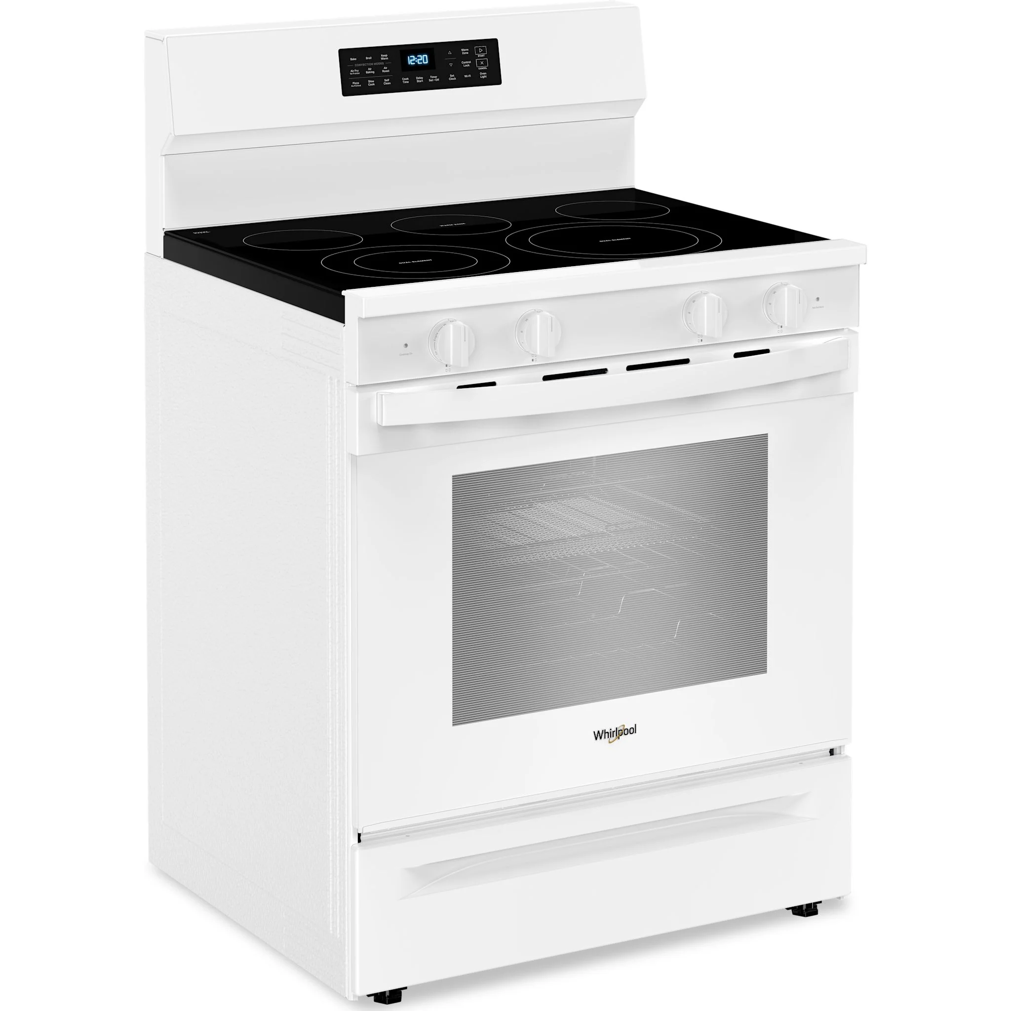 Whirlpool 30-Inch Electric Range with Air Cooking Technology and No Preheat Air Fry -White (YWFES7030SW) - Image 3