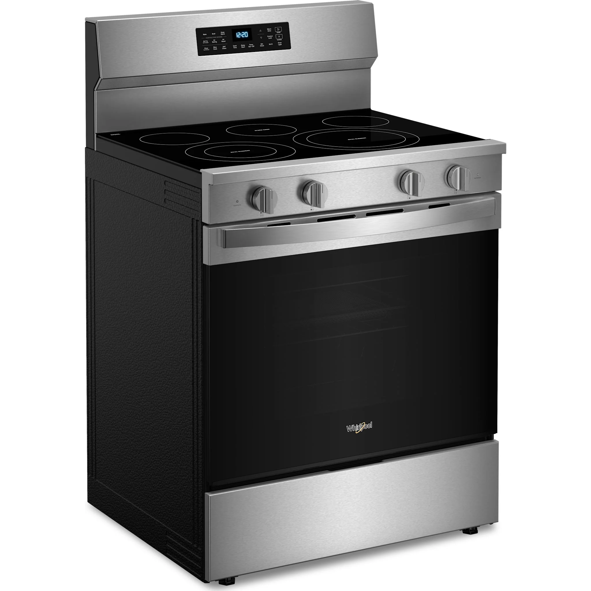 Whirlpool 30-Inch Electric Range with Air Cooking Technology and No Preheat Air Fry -Fingerprint Resistant Stainless Steel (YWFES7030SZ) - Image 2