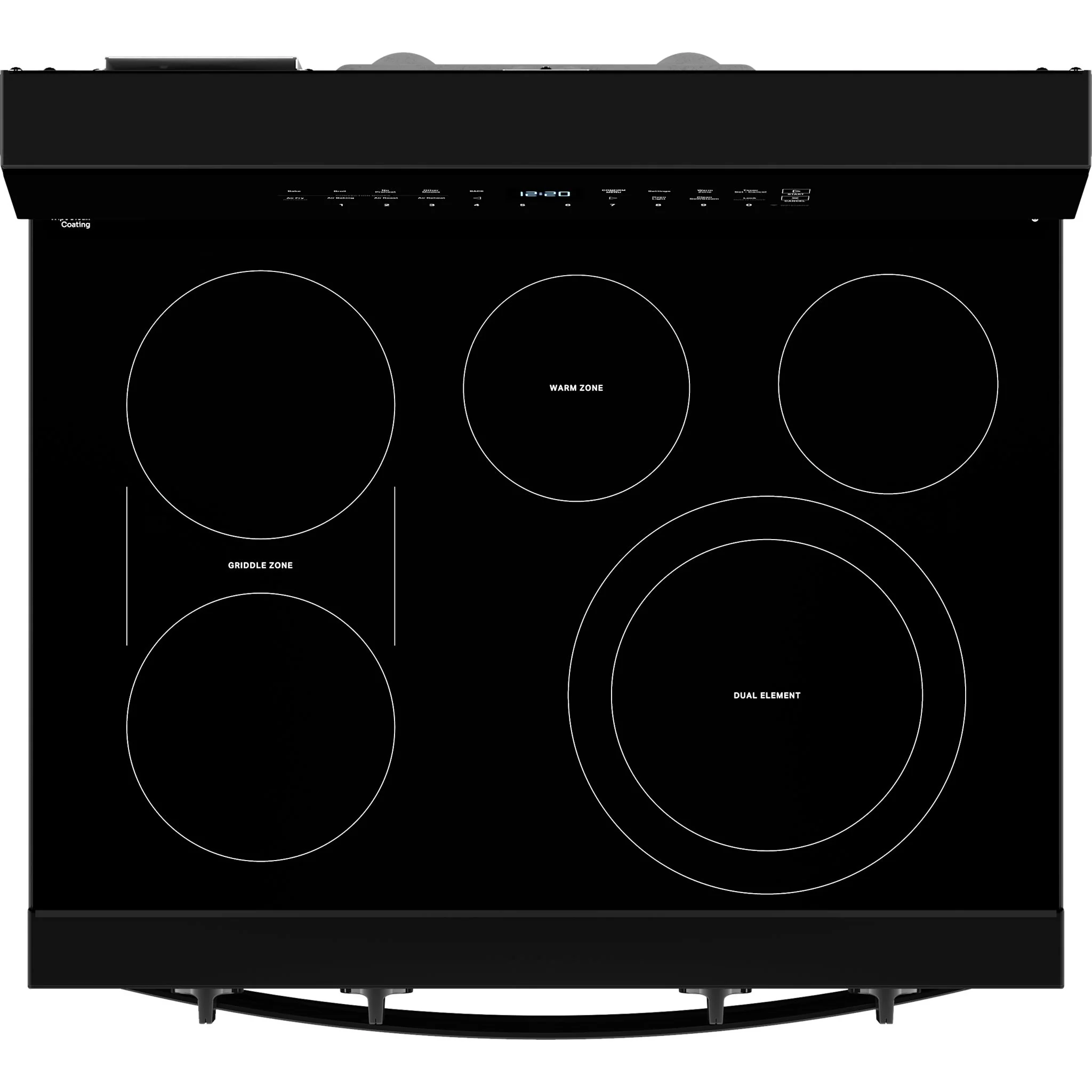 Whirlpool 30-Inch Smart Electric Range with Air Fry, High Speed Preheat, WipeClean Coating & Steam/Self Clean - Black (YWFES7530RB) - Image 5