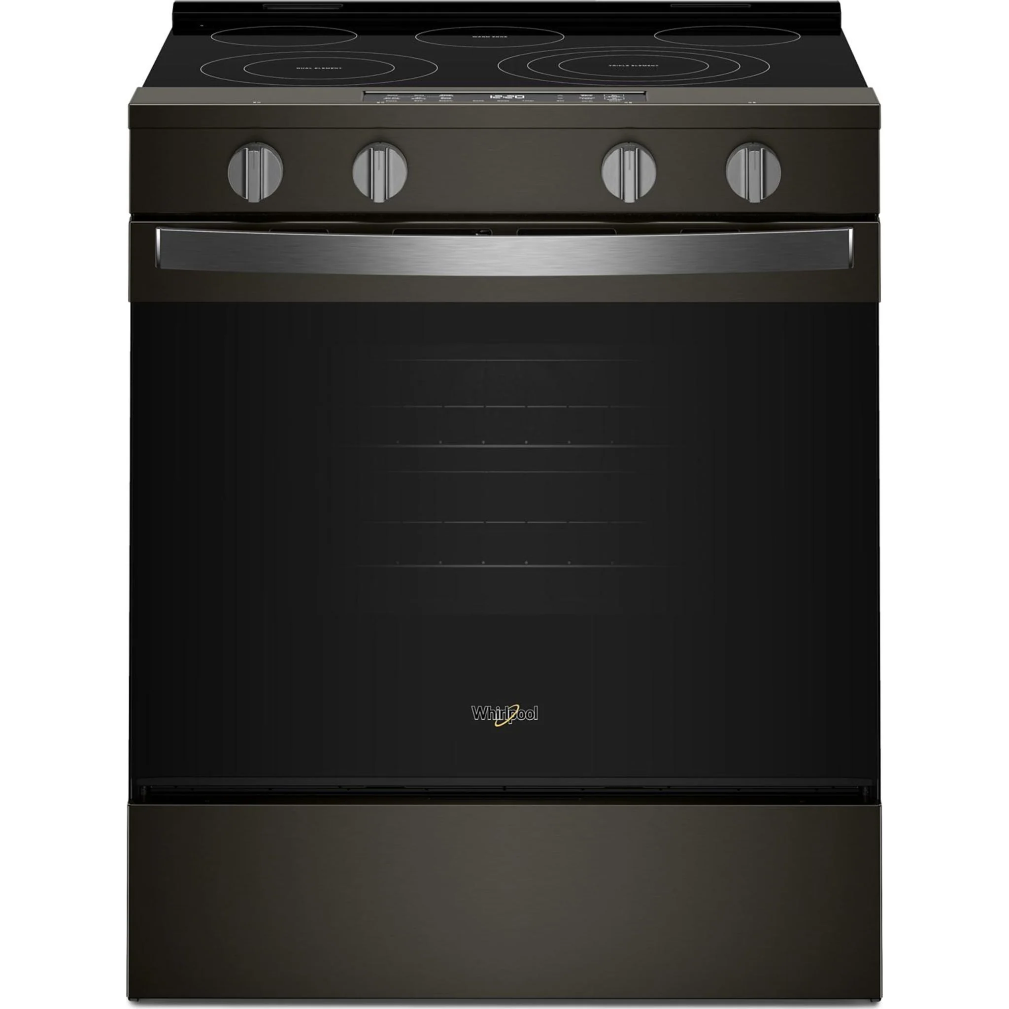 Whirlpool 30-inch Electric Range with Air Cooking Technology -Black-on-Stainless (YWSES5030SV)