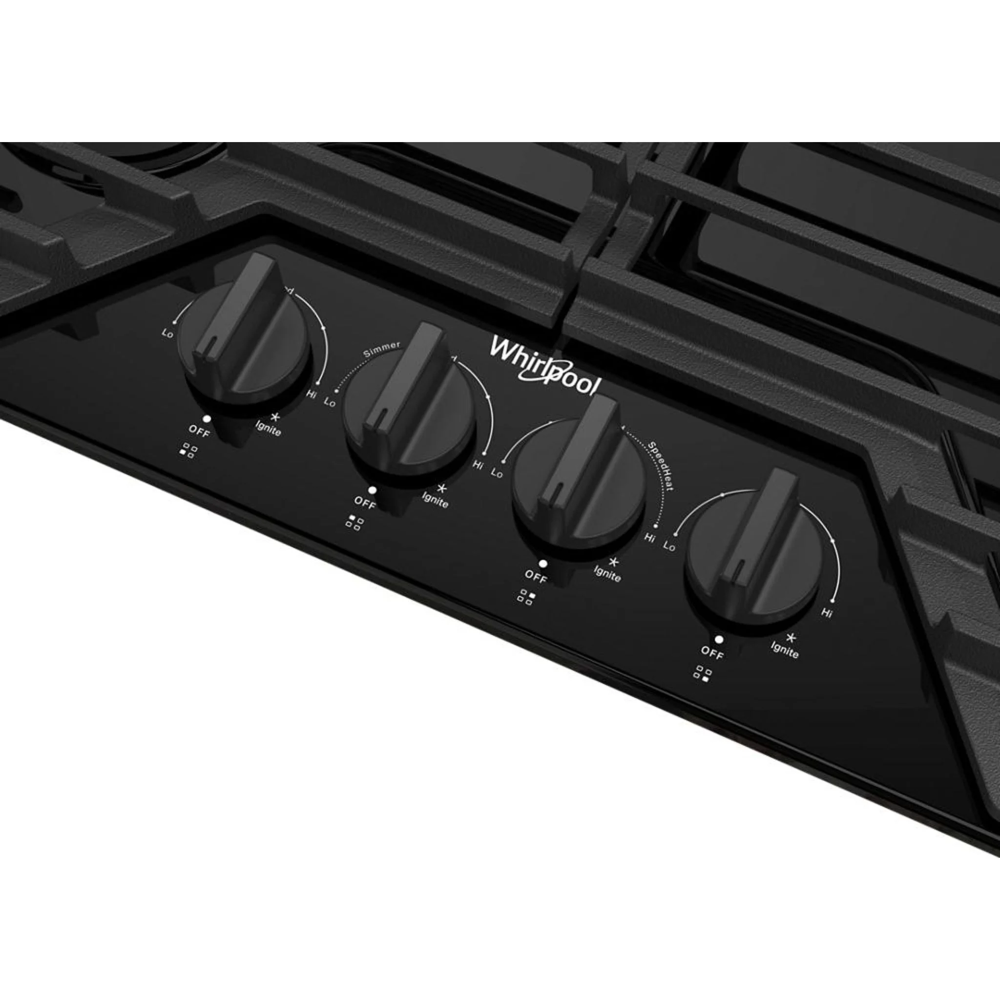 Whirlpool 30-inch Gas Cooktop with EZ-2-LiftHinged Cast-Iron Grates -Black (WCGK5030PB) - Image 17