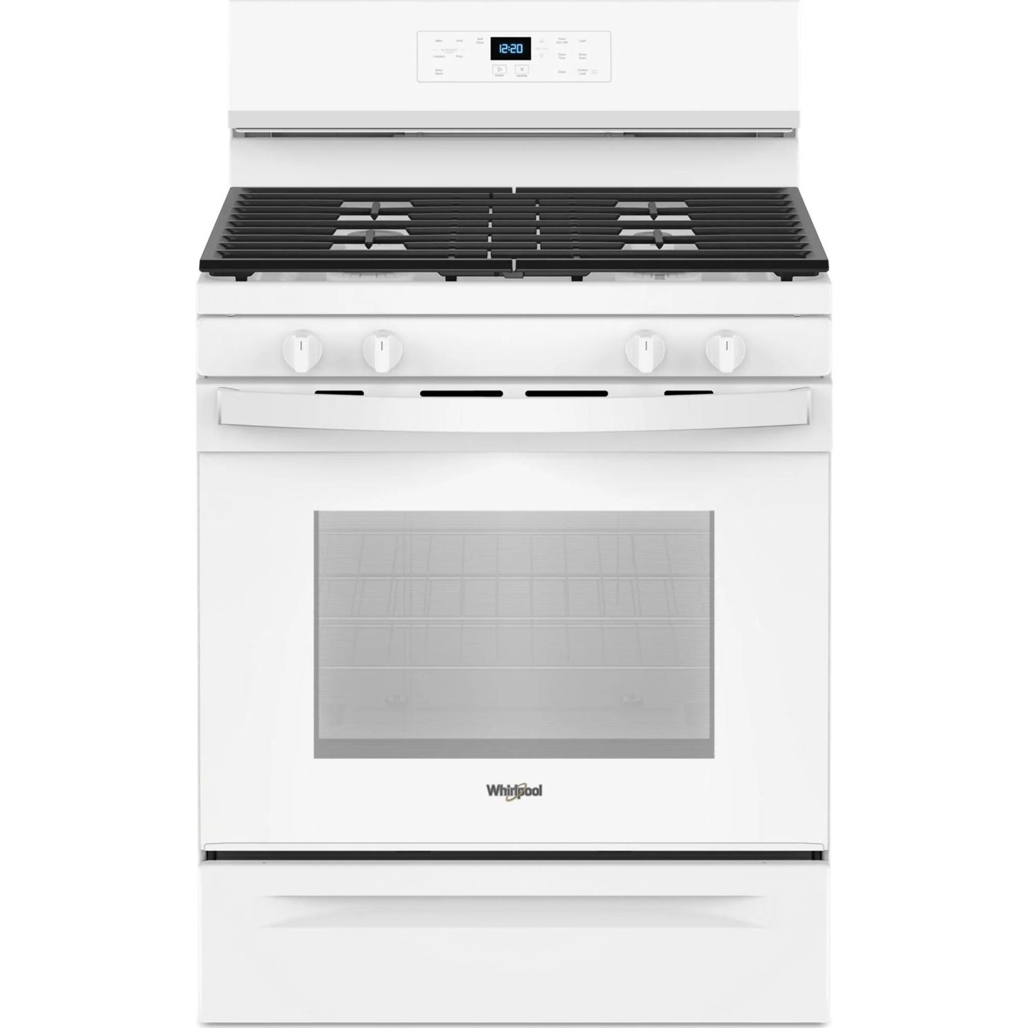 Whirlpool 30-inch Self Clean Gas Range with No Preheat Mode -White (WFGS3530RW)
