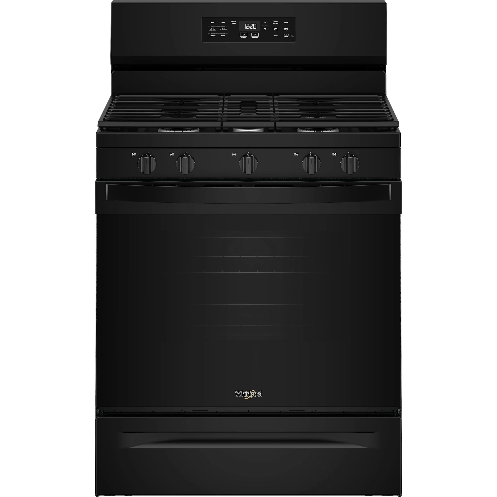 Whirlpool 30-inch Gas Range with Air Cooking Technology and Steam Clean -Black (WFGS4530SB) - Image 7