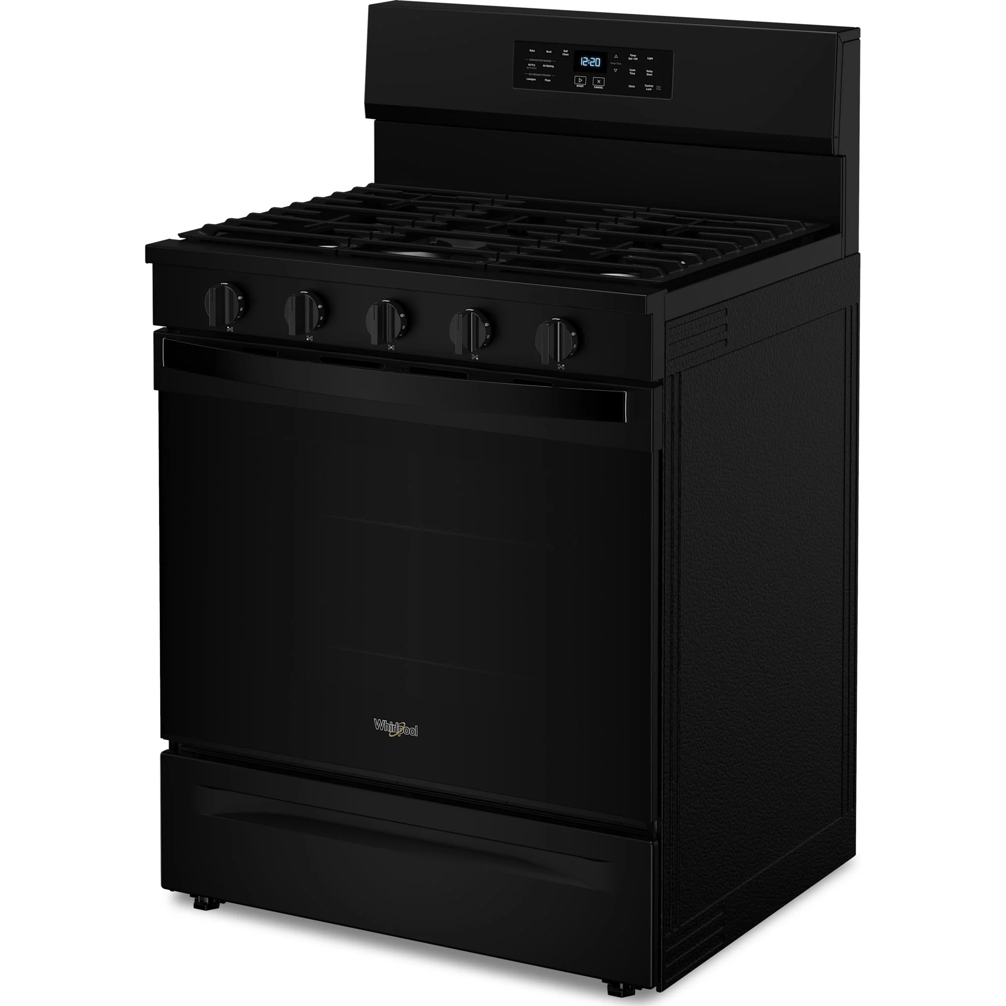 Whirlpool 30-inch Gas Range with Air Fry and Air Baking, Self Cleaning, Rapid Preheat 5.0 CuFt Capacity -Black (WFGS5030RB) - Image 3