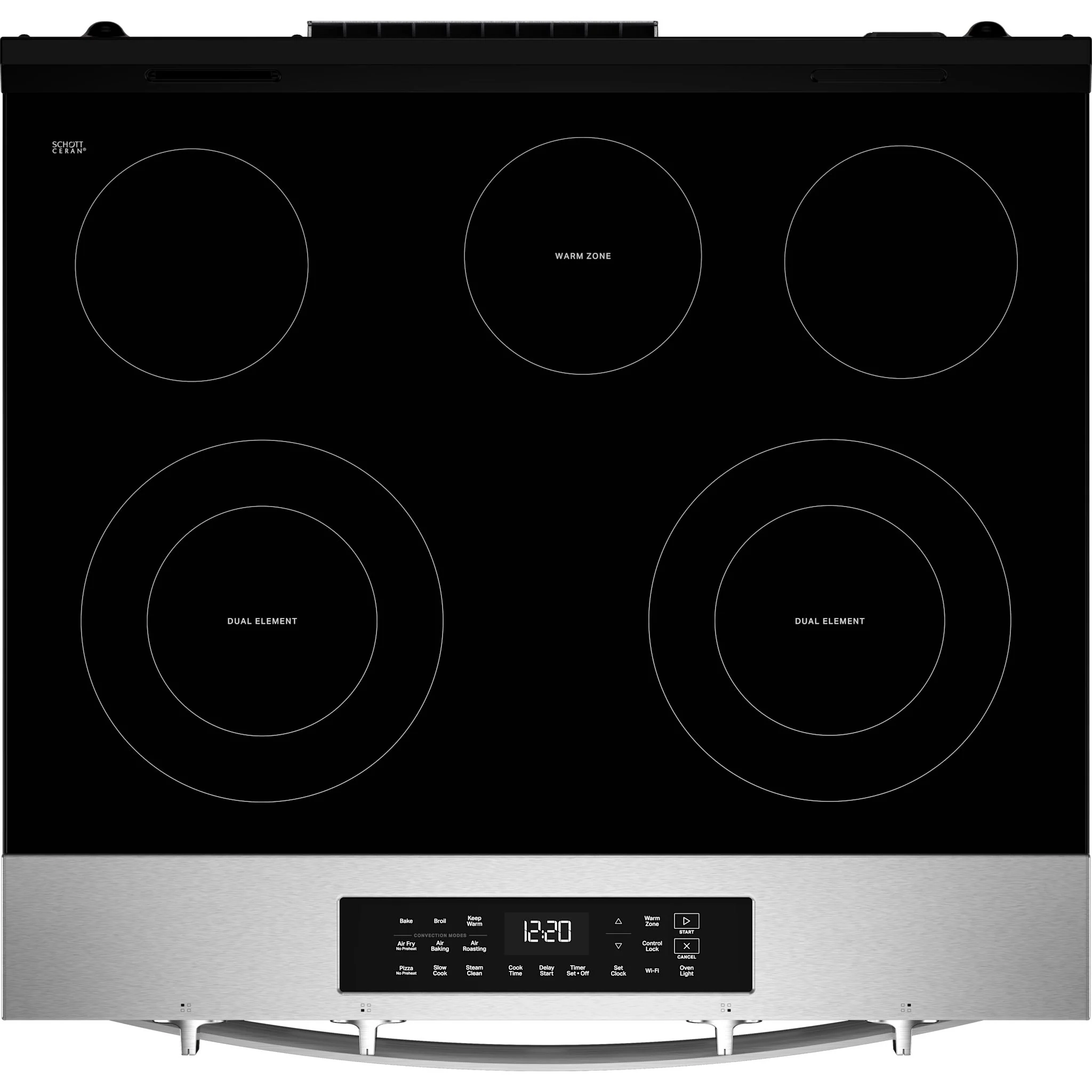 Whirlpool 30-inch Electric Smart Range with Air Cooking Technology and Steam Clean - Stainless Steel (YWSES4530TZ) - Image 5