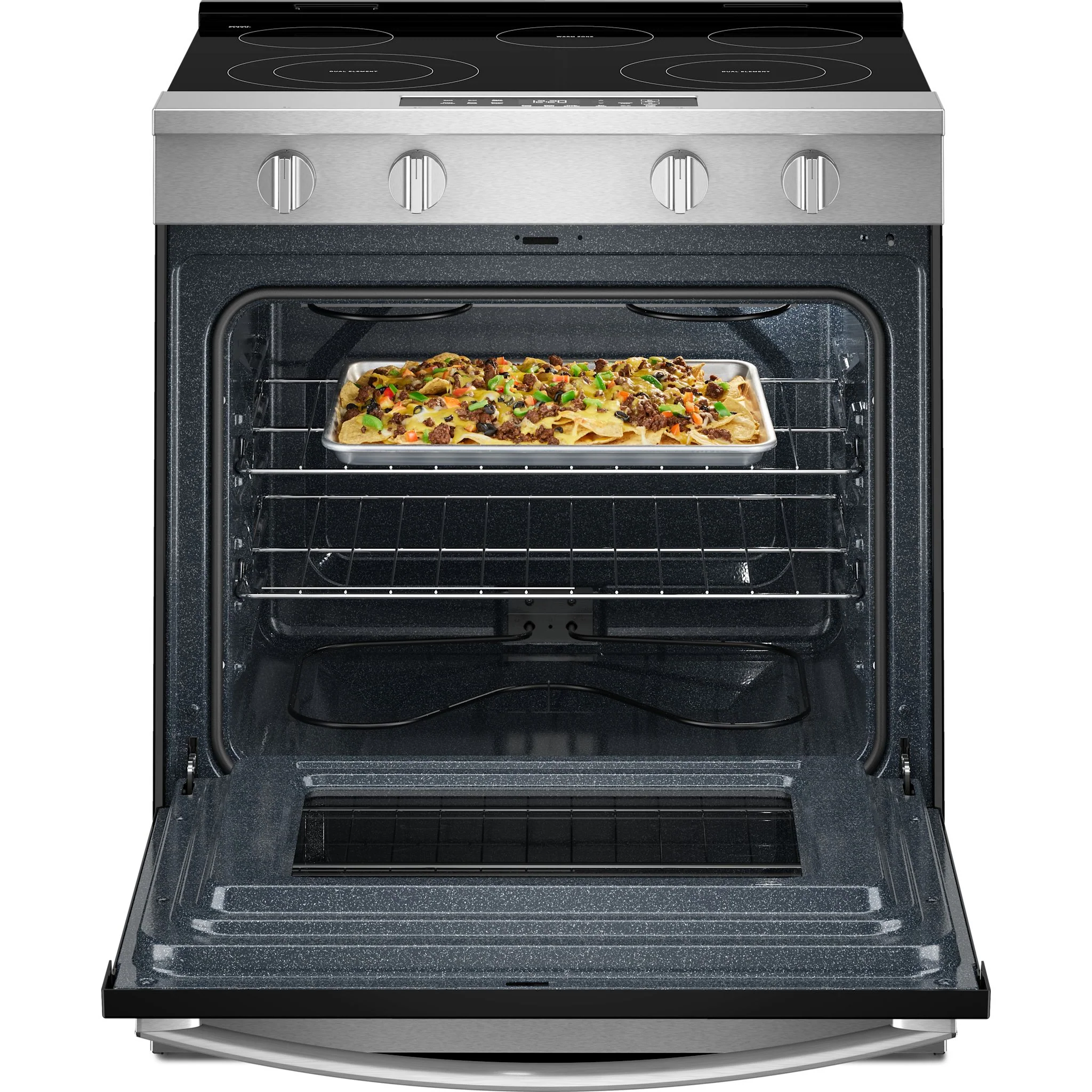 Whirlpool 30-inch Electric Smart Range with No Preheat Mode and Steam Clean - Stainless Steel (YWSES3330TS) - Image 6