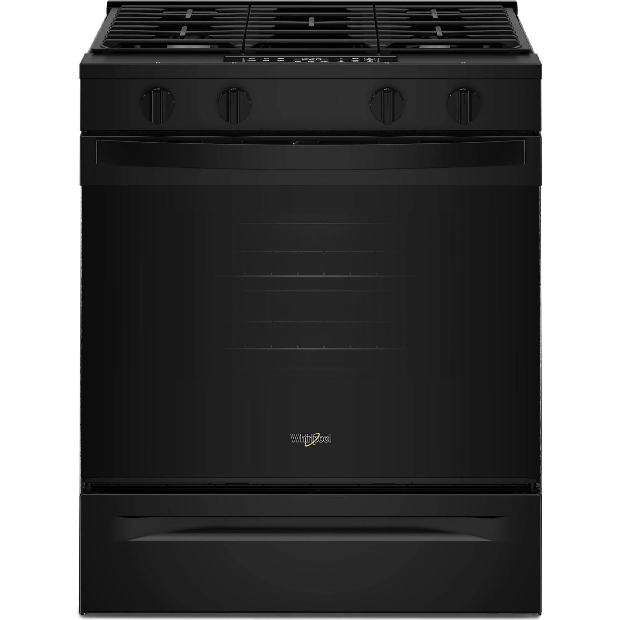 Whirlpool 30-inch Gas Smart Range with No Preheat Mode and Steam Clean - Black (WSGS3330TB)