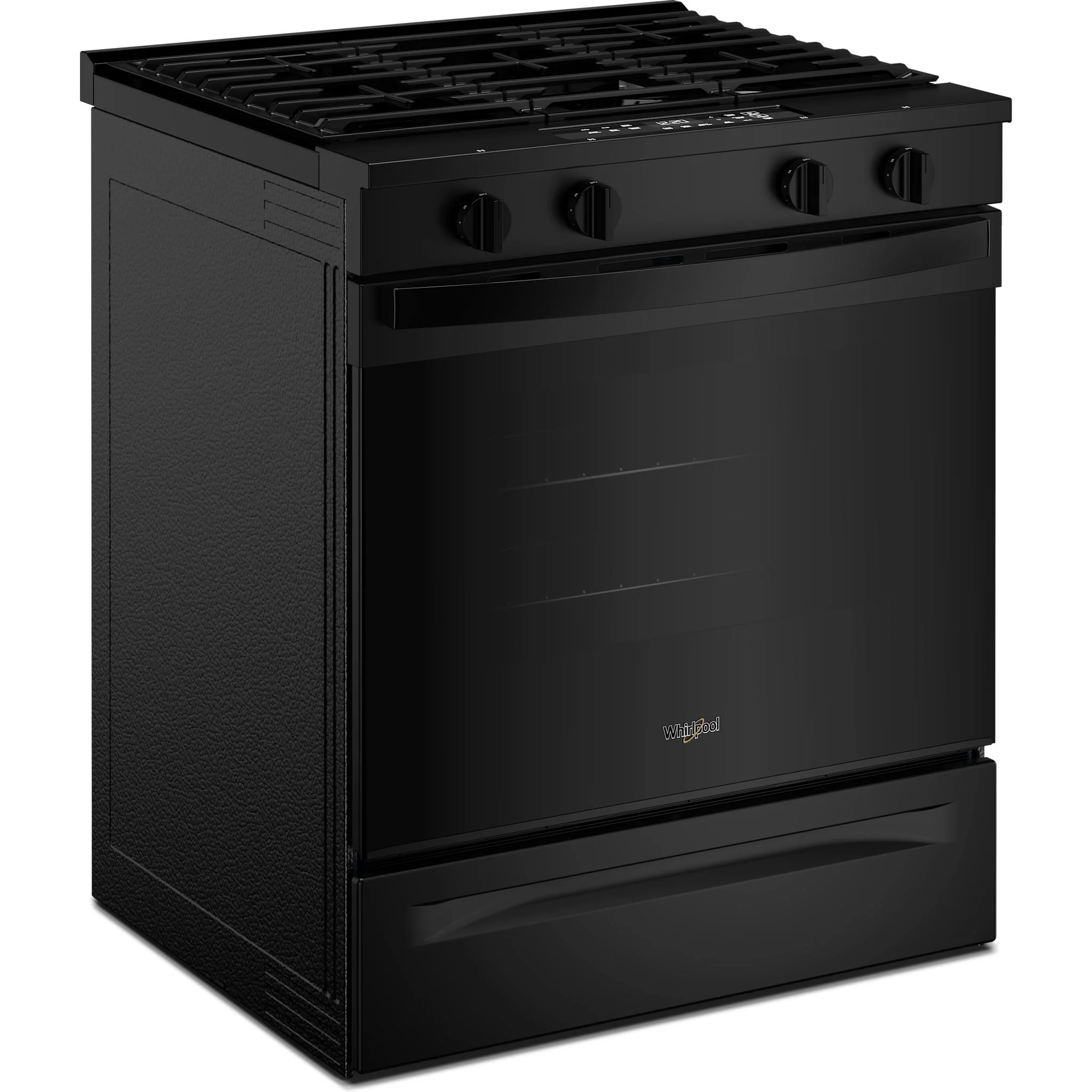Whirlpool 30-inch Gas Smart Range with No Preheat Mode and Steam Clean - Black (WSGS3330TB) - Image 2