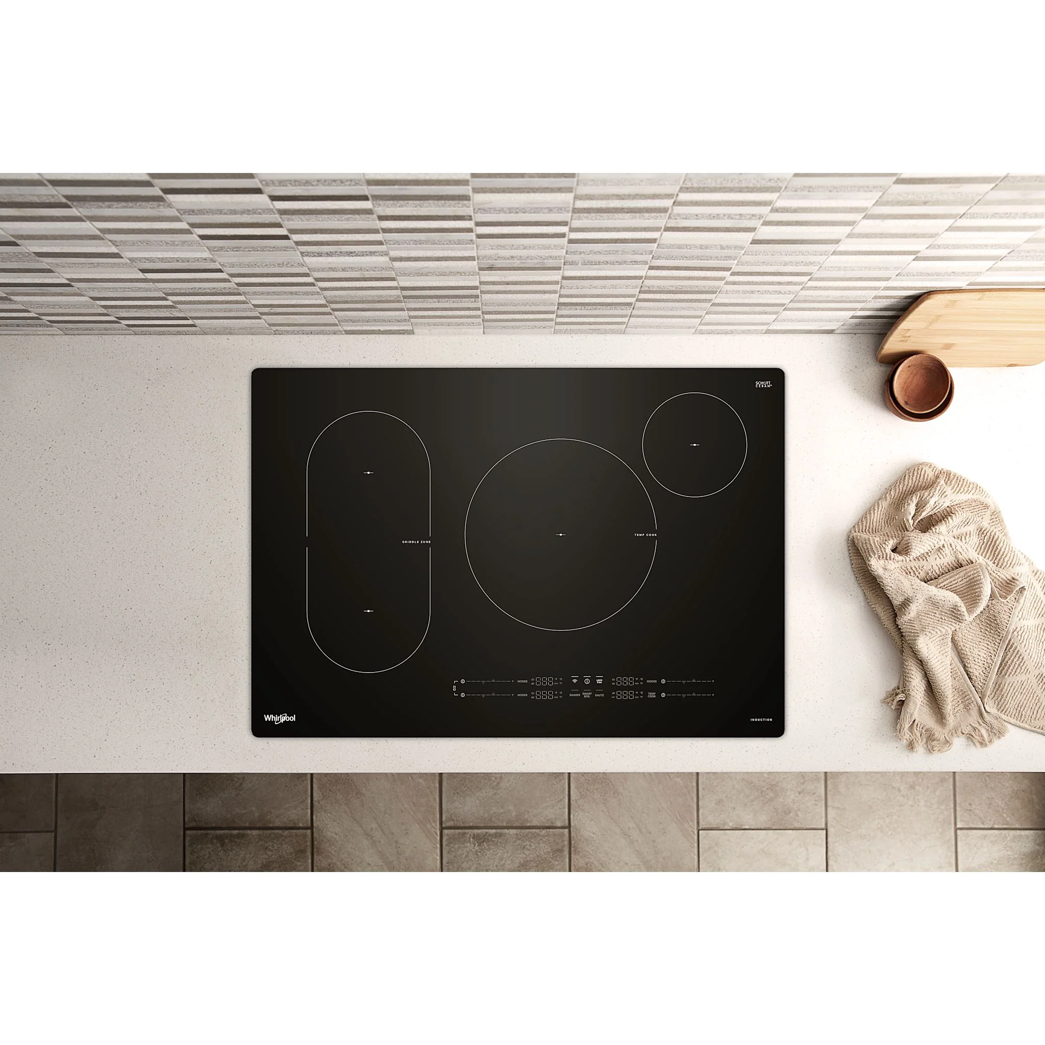 Whirlpool 30" Intelligent Induction Cooktop with Temp CookTechnology -Black (WCIT7030SB) - Image 8