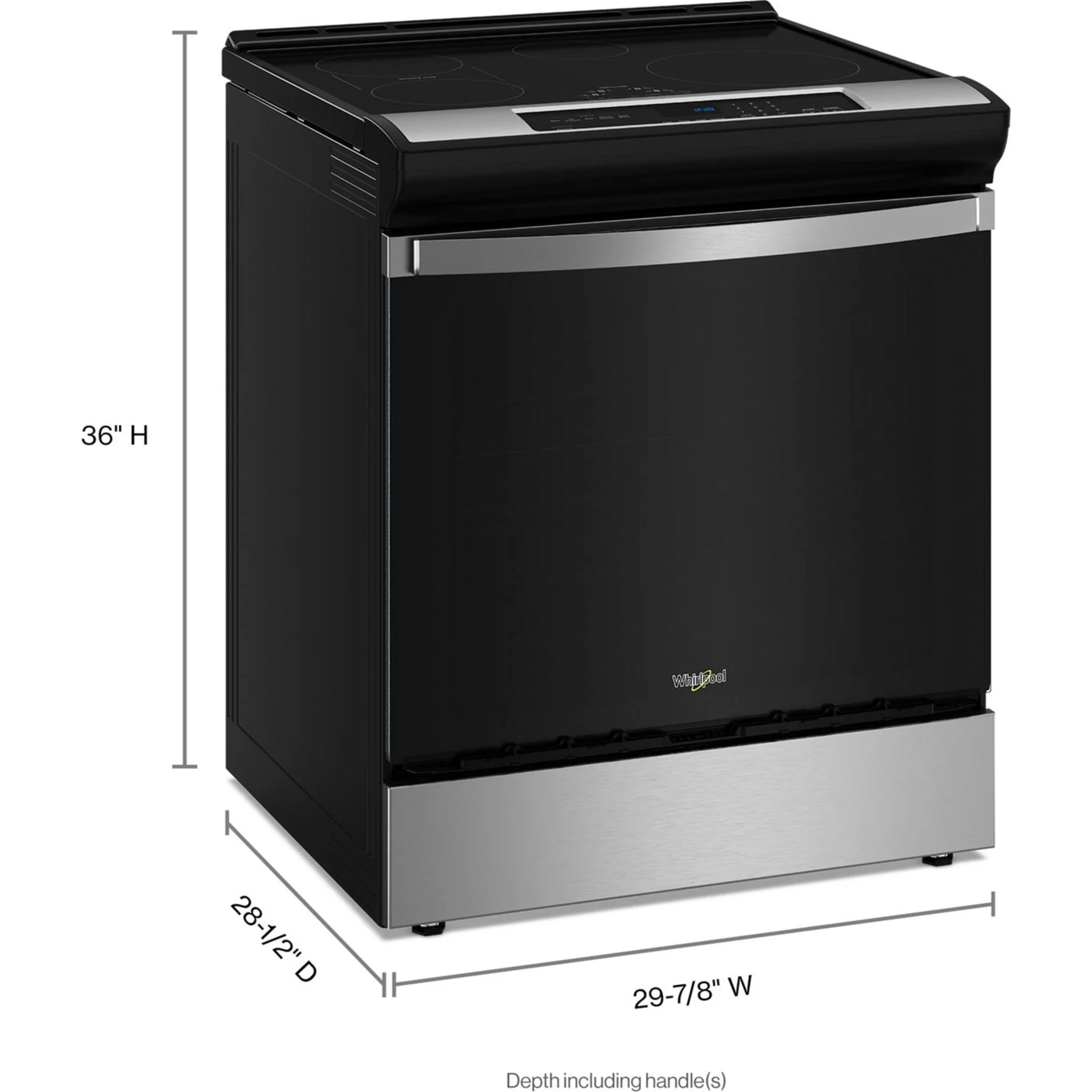Whirlpool 30-inch Induction Range with No Preheat Air Fry -Black W/Stainless (WSIS5030RV) - Image 6