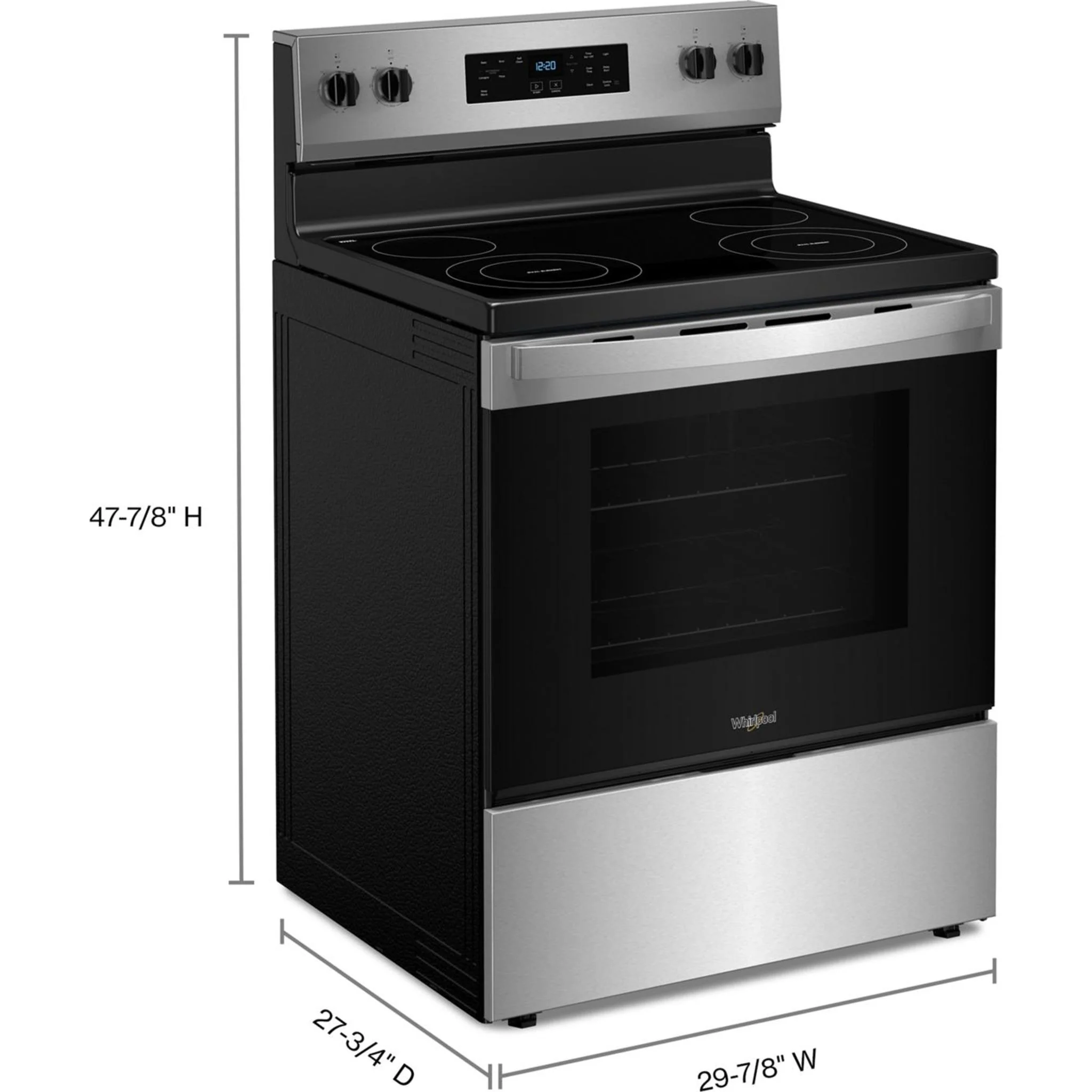Whirlpool 30-inch Electric Range with 4 Elements -Stainless Steel (YWFES3530RS) - Image 15