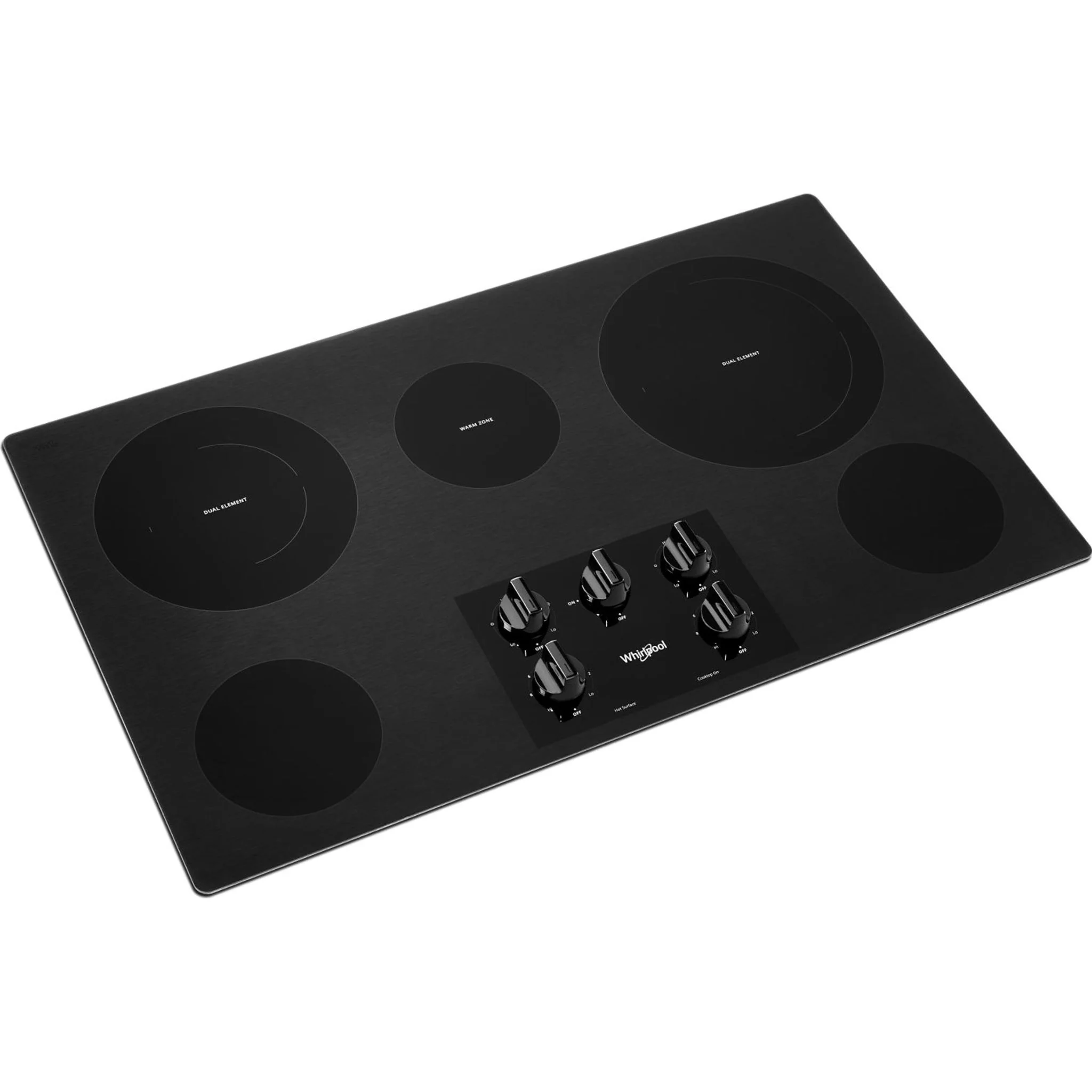 Whirlpool 36-inch Electric Ceramic Glass Cooktop with Two Dual Radiant Elements -Black (WCE77US6HB) - Image 5