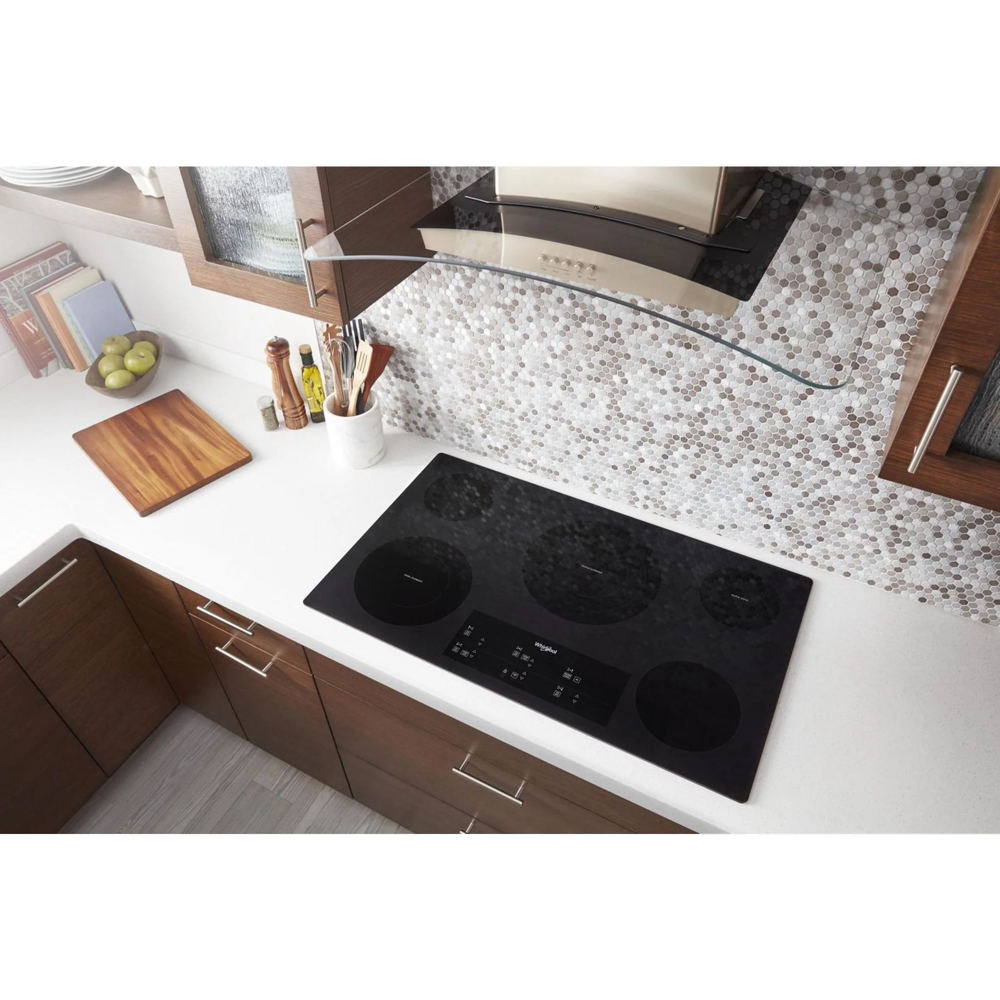 Whirlpool 36-inch Electric Ceramic Glass Cooktop with Triple Radiant Element -Black (WCE97US6KB) - Image 2