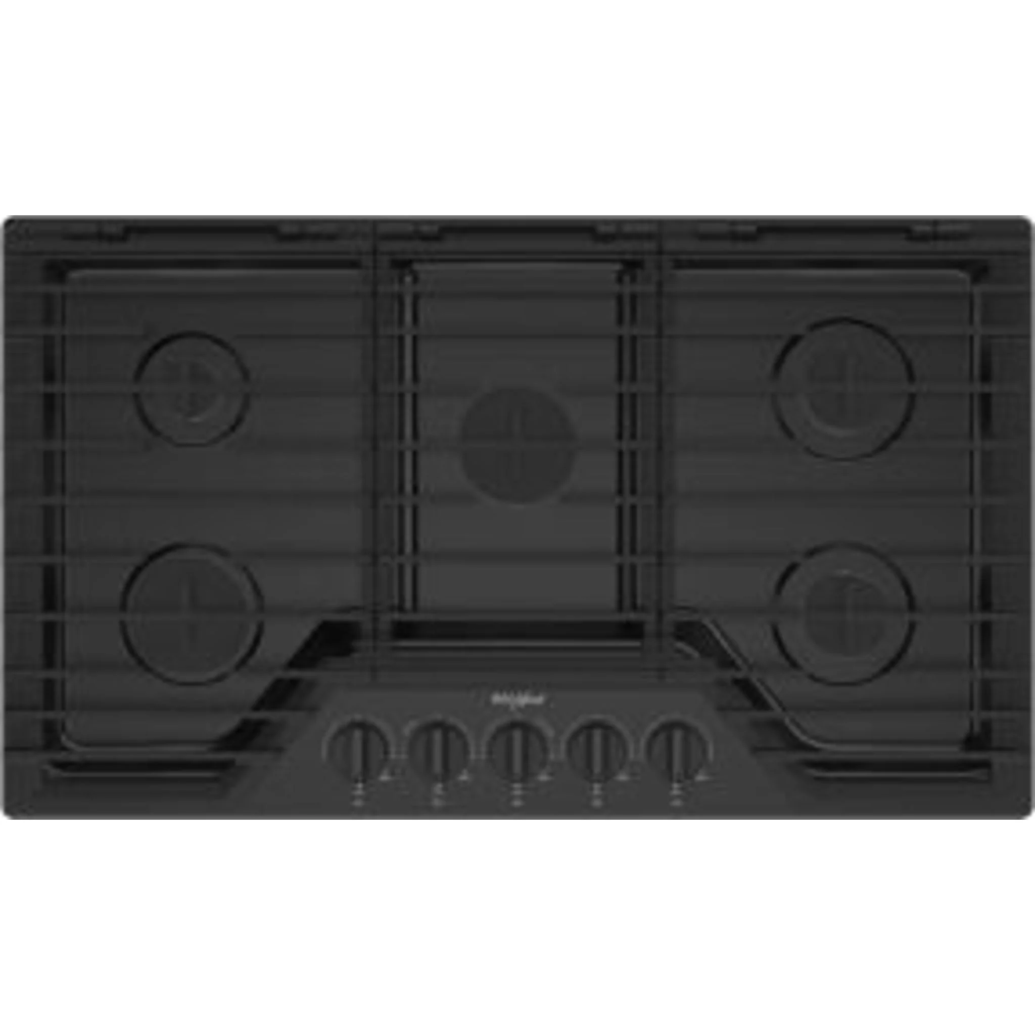 Whirlpool 36-inch Gas Cooktop with EZ-2-LiftHinged Cast-Iron Grates -Black (WCGK5036PB) - Image 8
