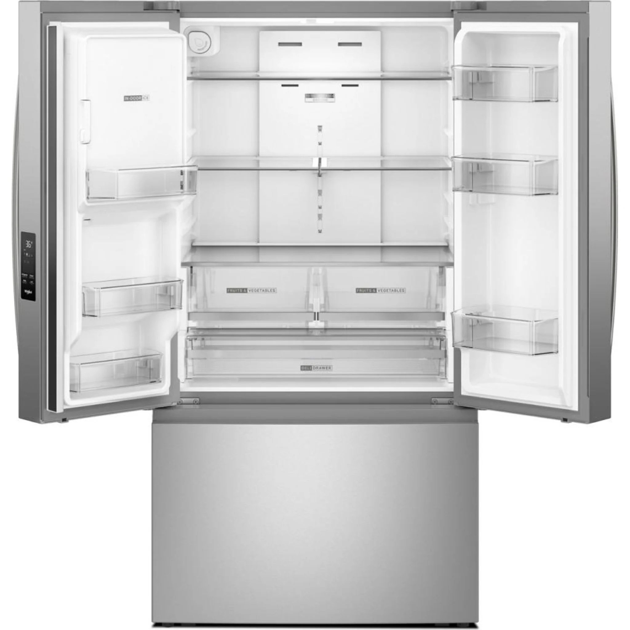 Whirlpool 36-Inch French Door Refrigerator with In-Door Water and Ice Maker - 30 cu. ft. -Fingerprint Resistant Stainless Steel (WRFF3536SZ) - Image 24