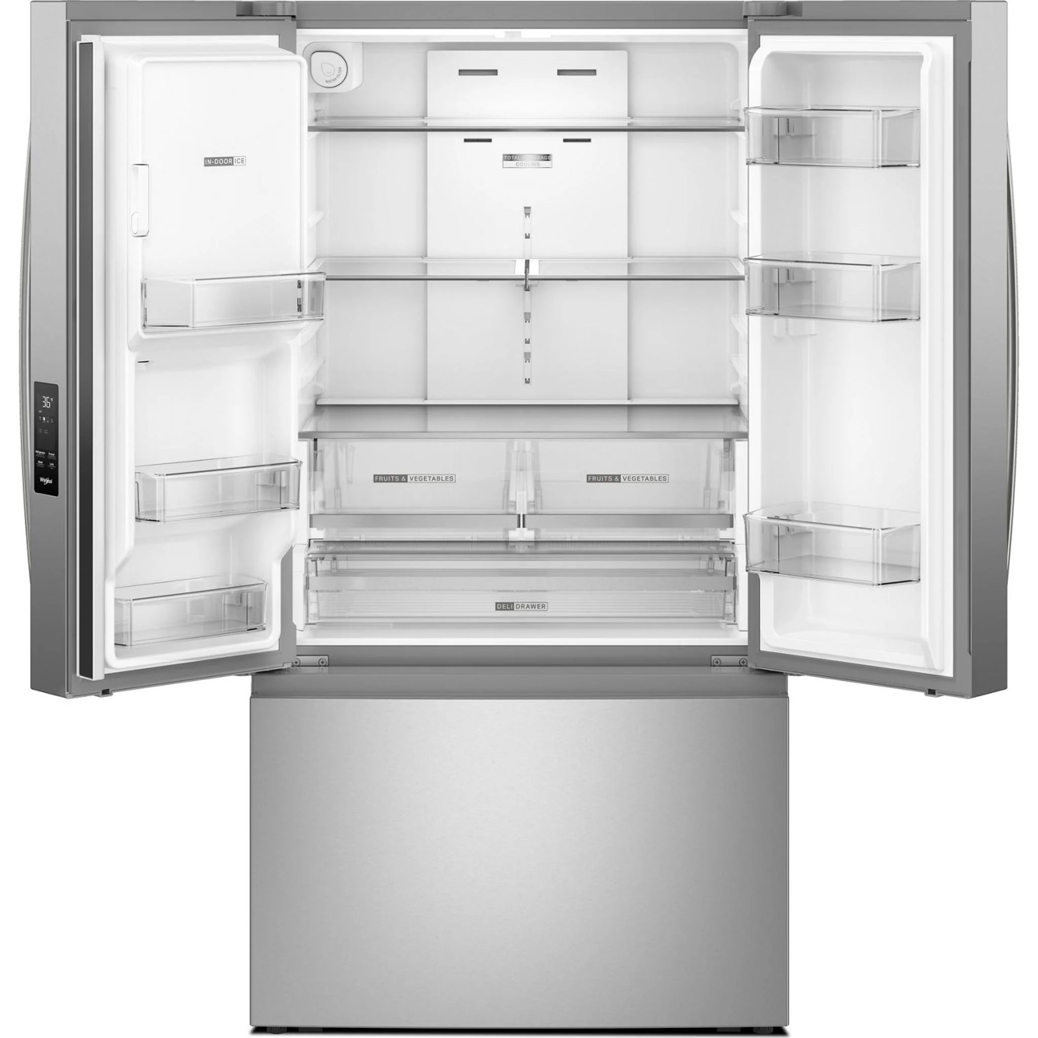 Whirlpool 36-Inch French Door Refrigerator with In-Door Water and Ice Maker - 30 cu. ft. -Fingerprint Resistant Stainless Steel (WRFF3536SZ) - Image 35