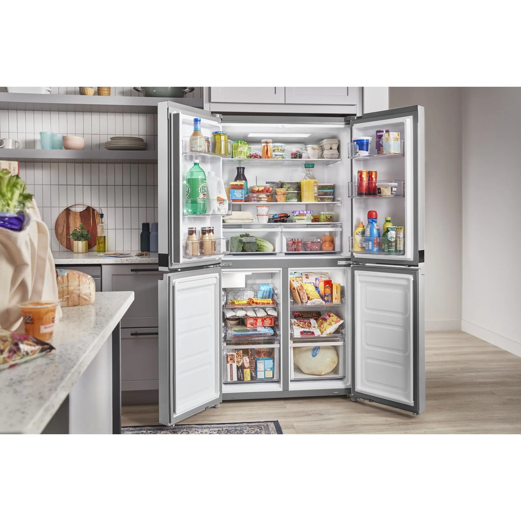 Whirlpool 36-inch Wide Counter Depth 4 Door Refrigerator - 19.4 cu. ft. -Fingerprint-Resistant Stainless Finish (WRQA59CNKZ) - Image 30
