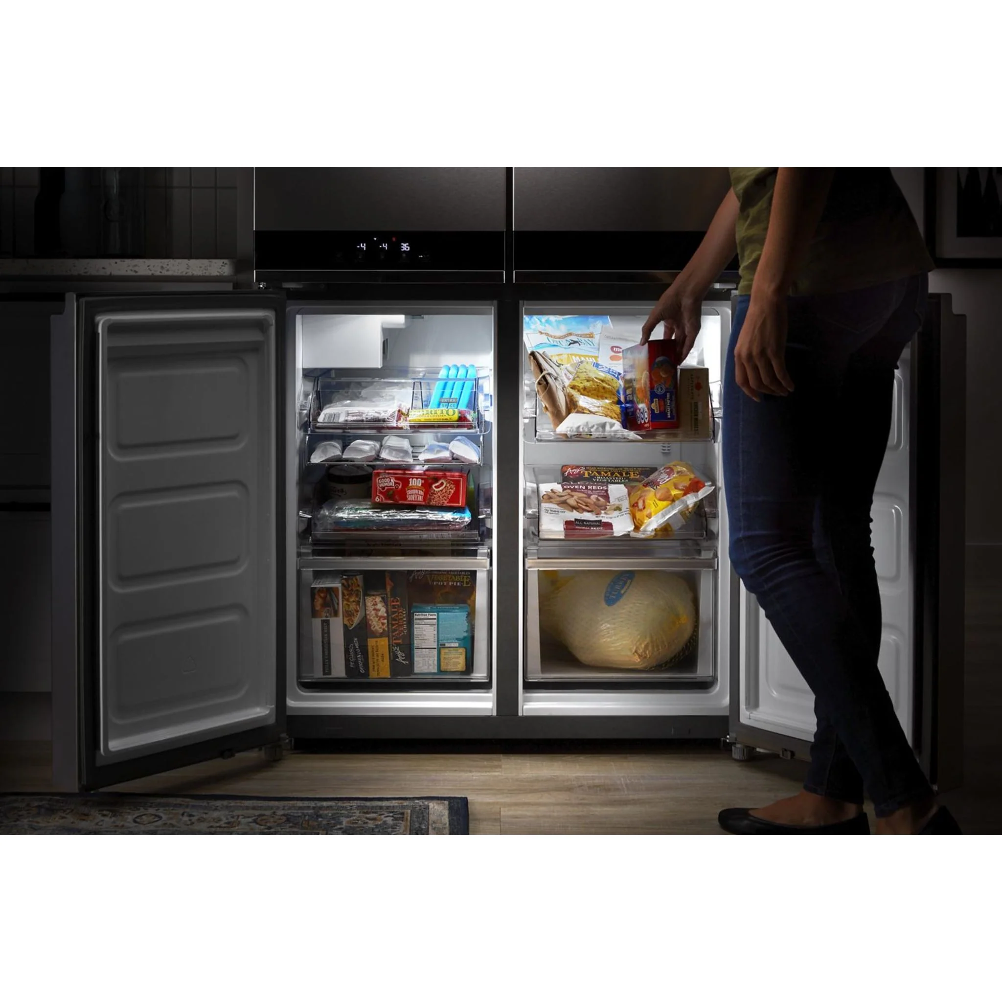 Whirlpool 36-inch Wide Counter Depth 4 Door Refrigerator - 19.4 cu. ft. -Fingerprint-Resistant Stainless Finish (WRQA59CNKZ) - Image 8