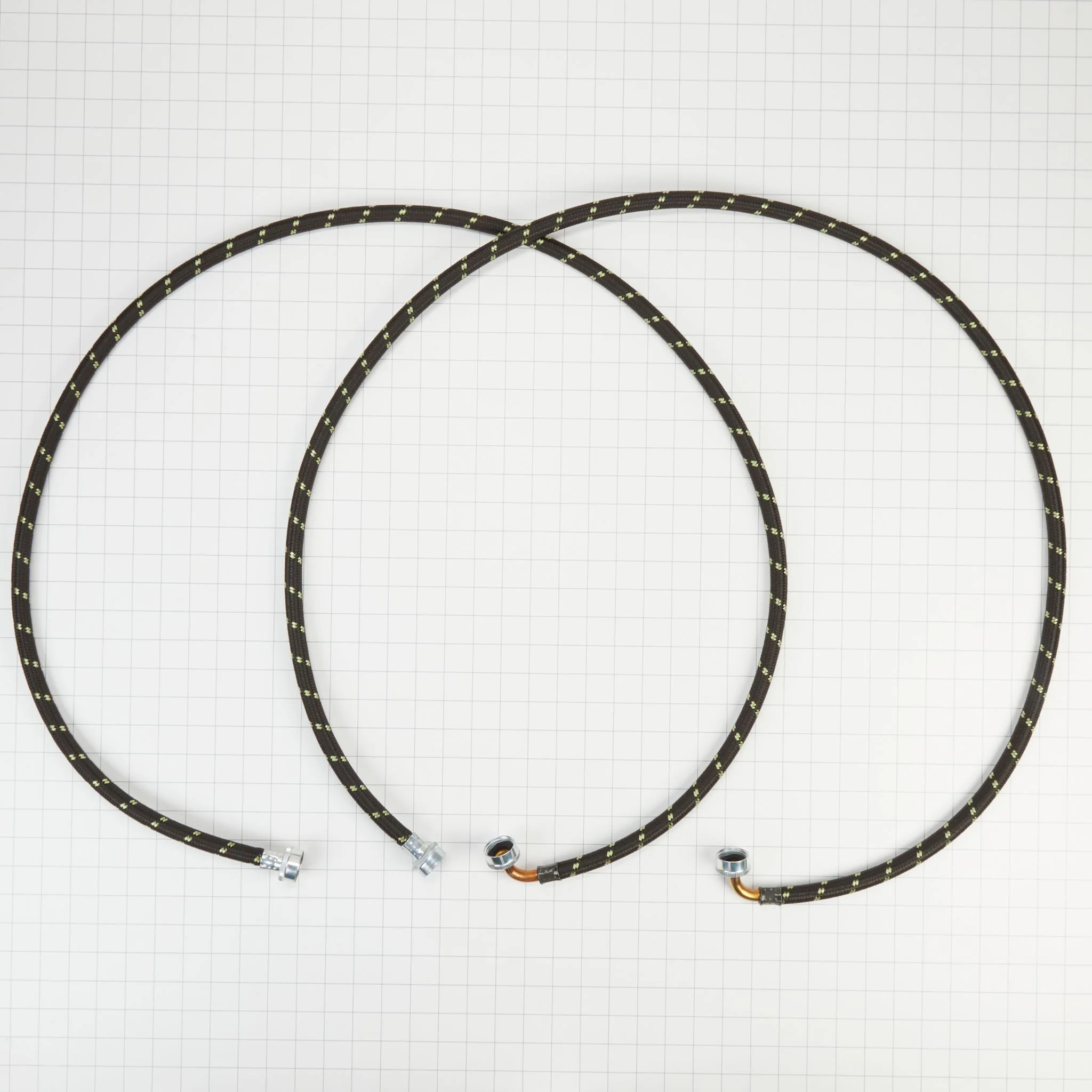 Whirlpool 4' Braided hoses with 90 degree elbow 1700 PSI - 2 Pack -Black (8212638RP) - Image 2