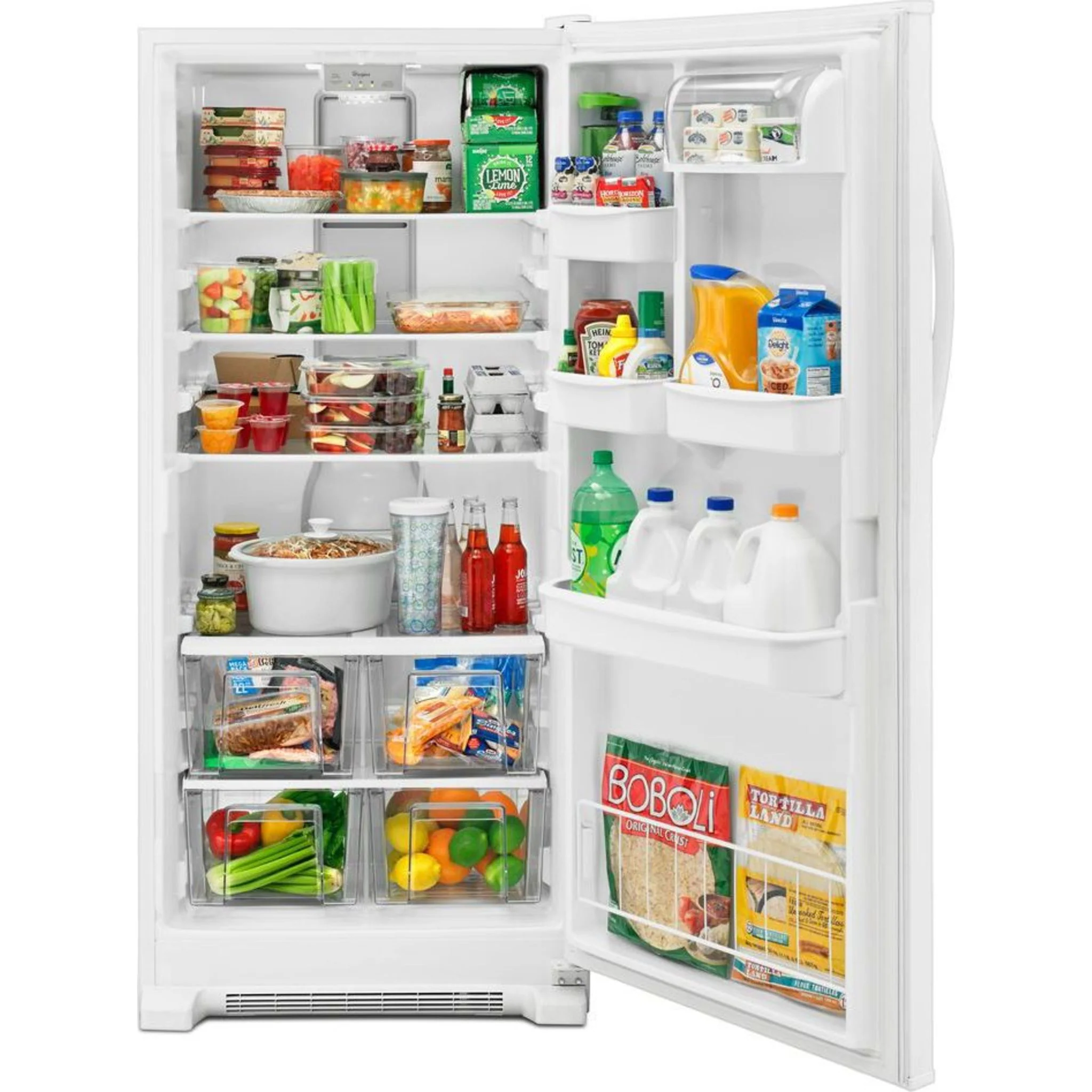 Whirlpool 31-inch Wide All Refrigerator with LED Lighting - 18 cu. ft. -White (WRR56X18FW) - Image 4