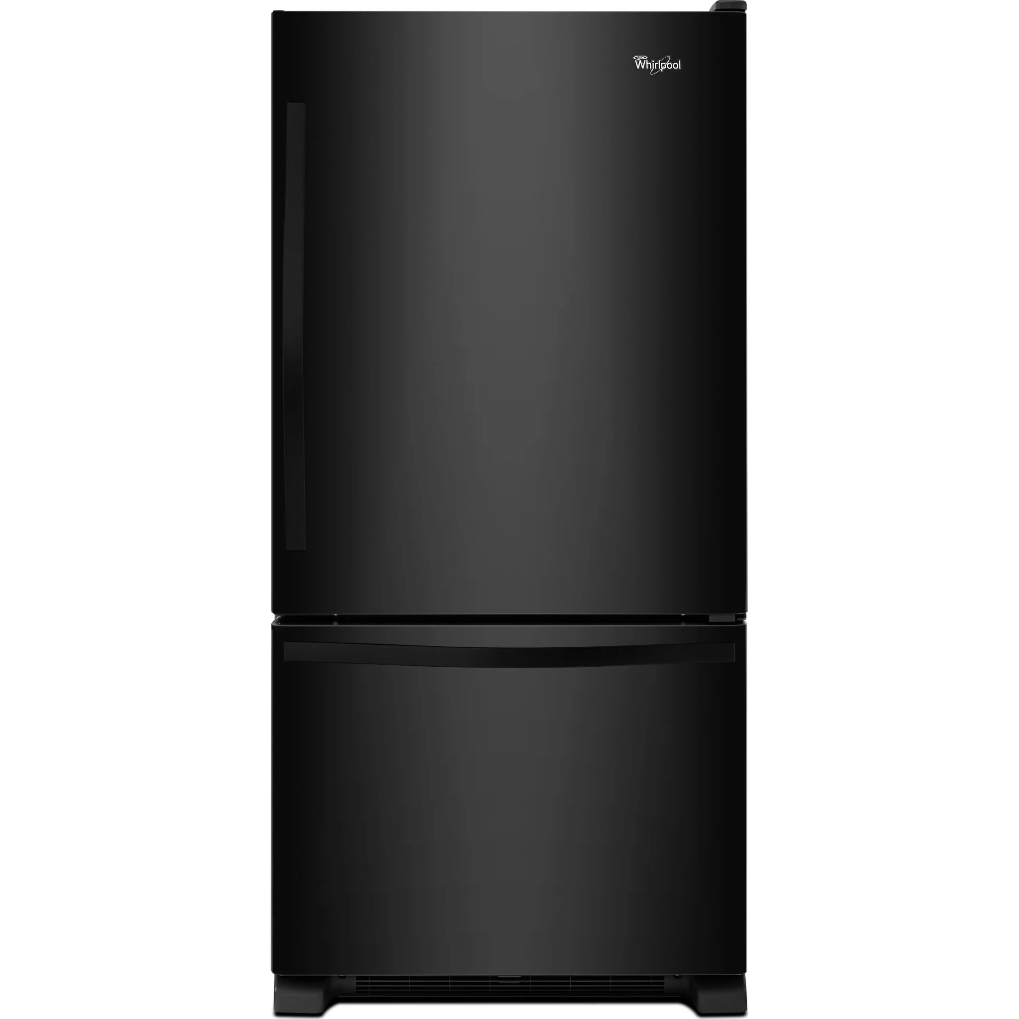 Whirlpool 22 cu. ft. Bottom-Freezer Refrigerator with Freezer Drawer -Black-on-Black (WRB322DMBB)