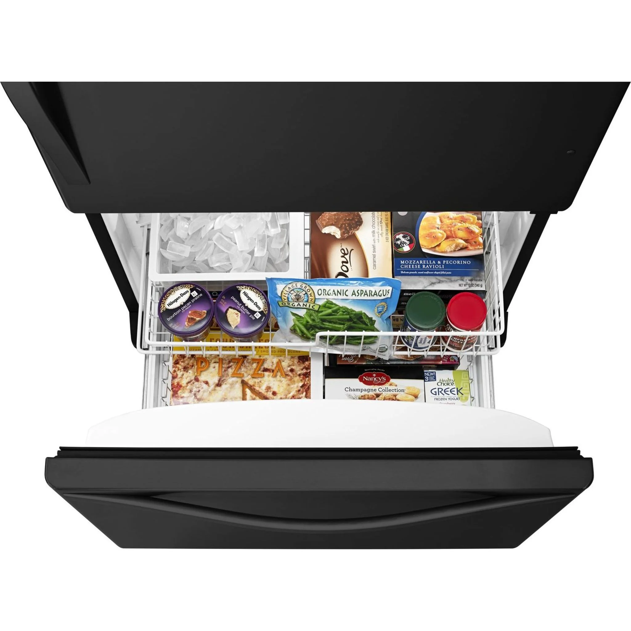 Whirlpool 22 cu. ft. Bottom-Freezer Refrigerator with Freezer Drawer -Black-on-Black (WRB322DMBB) - Image 33