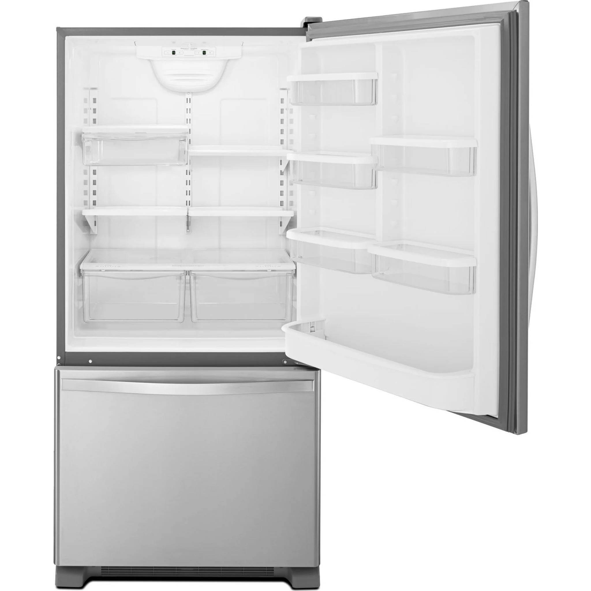 Whirlpool 22 cu. ft. Bottom-Freezer Refrigerator with Freezer Drawer -Stainless Steel (WRB322DMBM) - Image 36