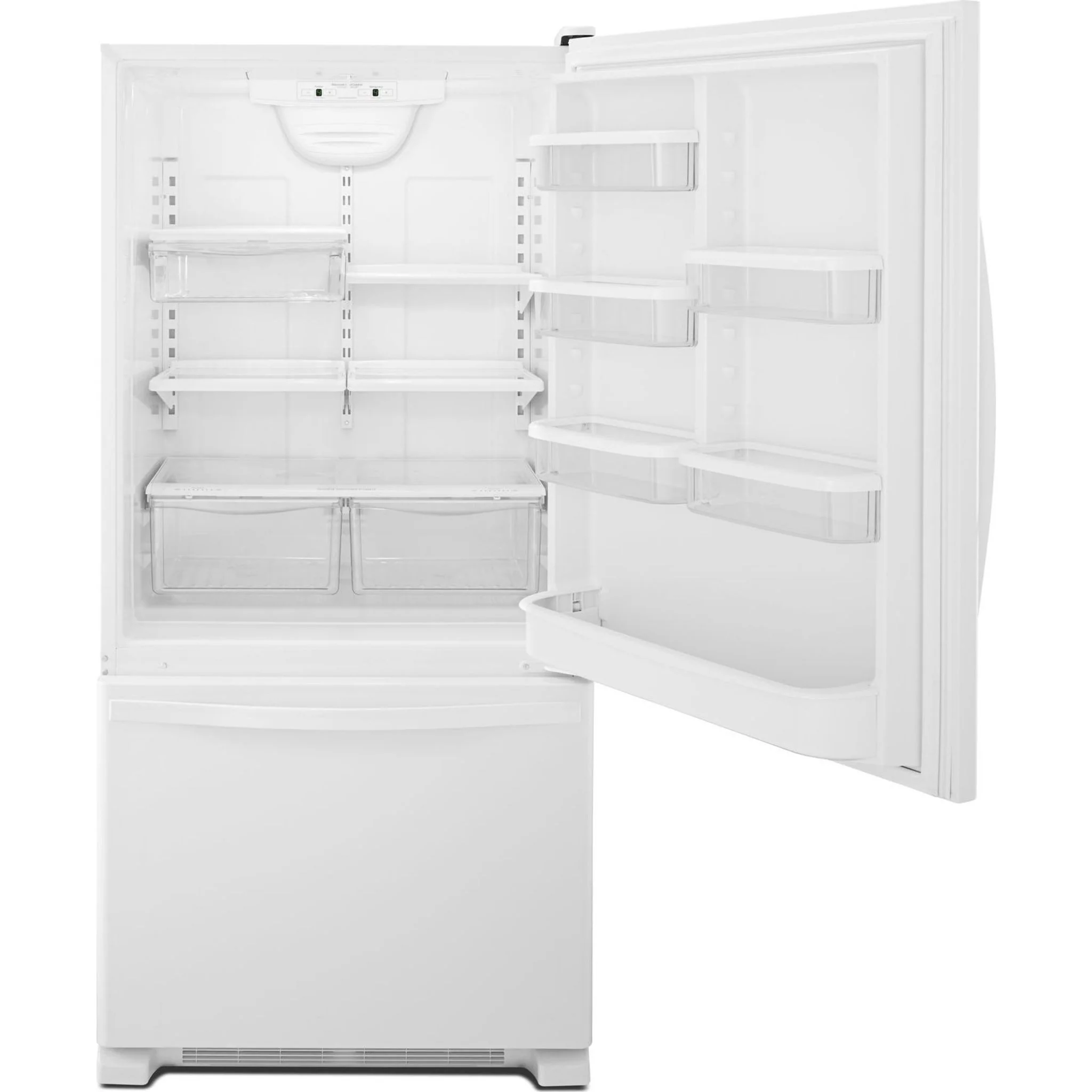 Whirlpool 22 cu. ft. Bottom-Freezer Refrigerator with Freezer Drawer -White-on-White (WRB322DMBW) - Image 58