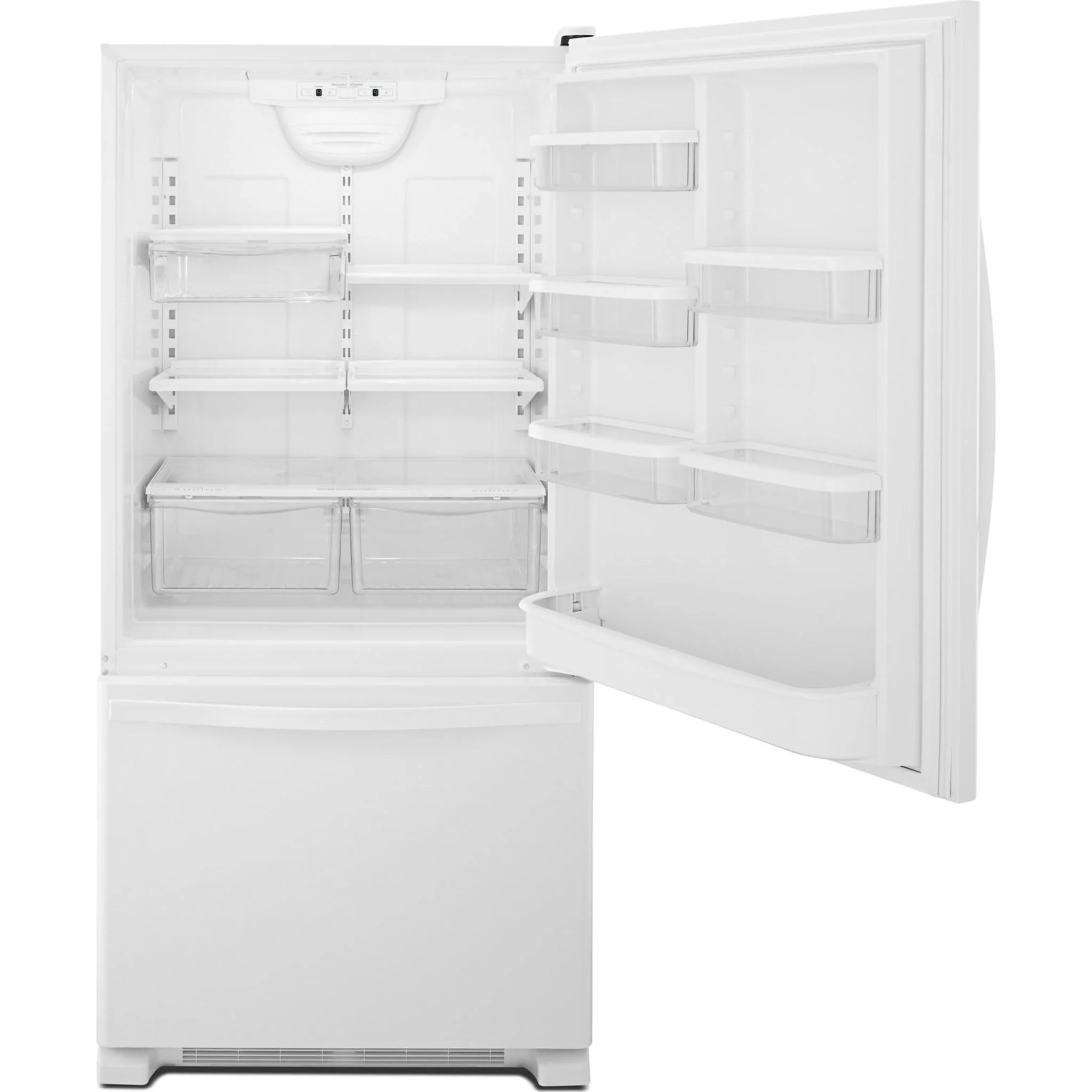 Whirlpool 22 cu. ft. Bottom-Freezer Refrigerator with Freezer Drawer -White-on-White (WRB322DMBW) - Image 66