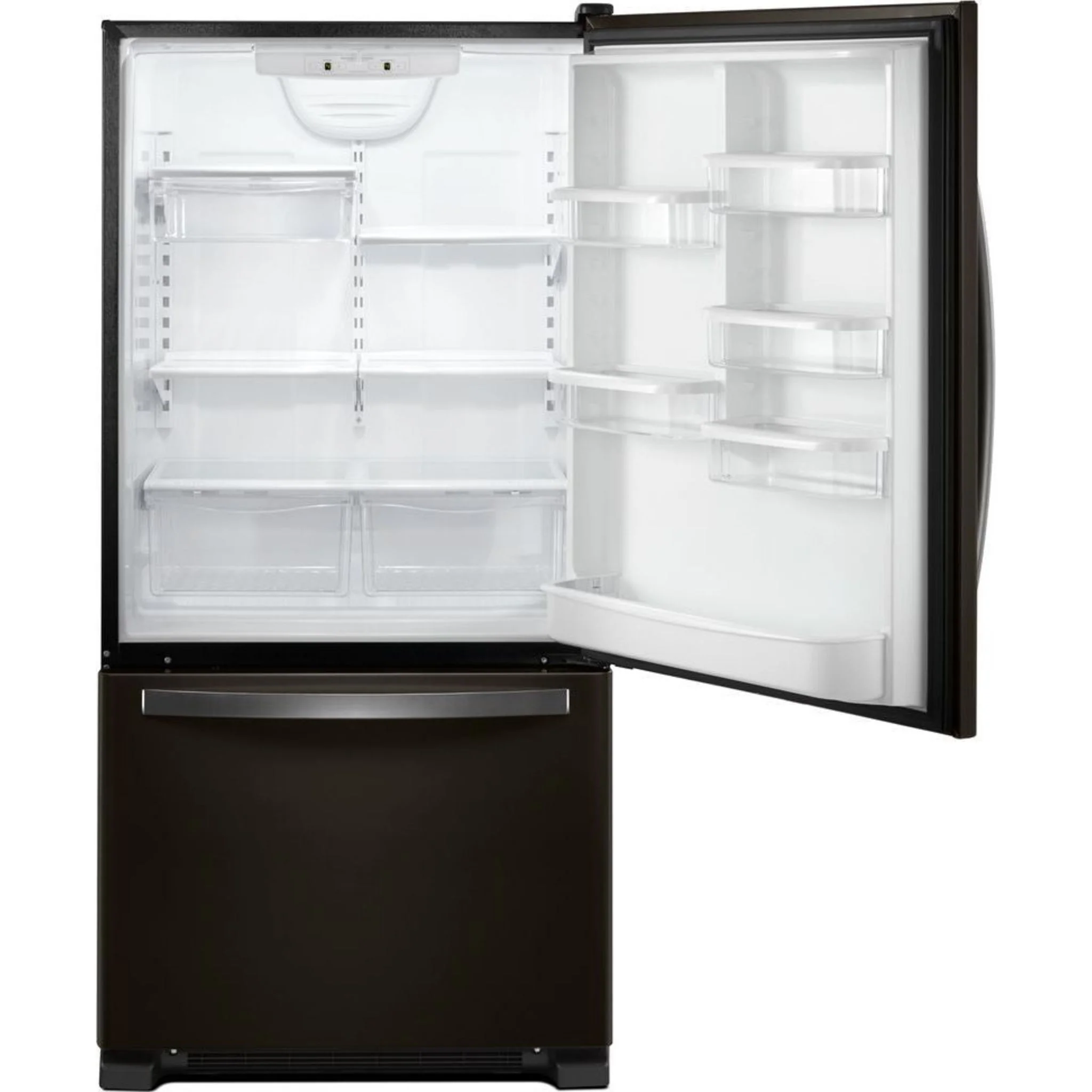 Whirlpool 33-inch wide Bottom-Freezer Refrigerator - 22 cu. ft. -Black Stainless (WRB322DMHV) - Image 3