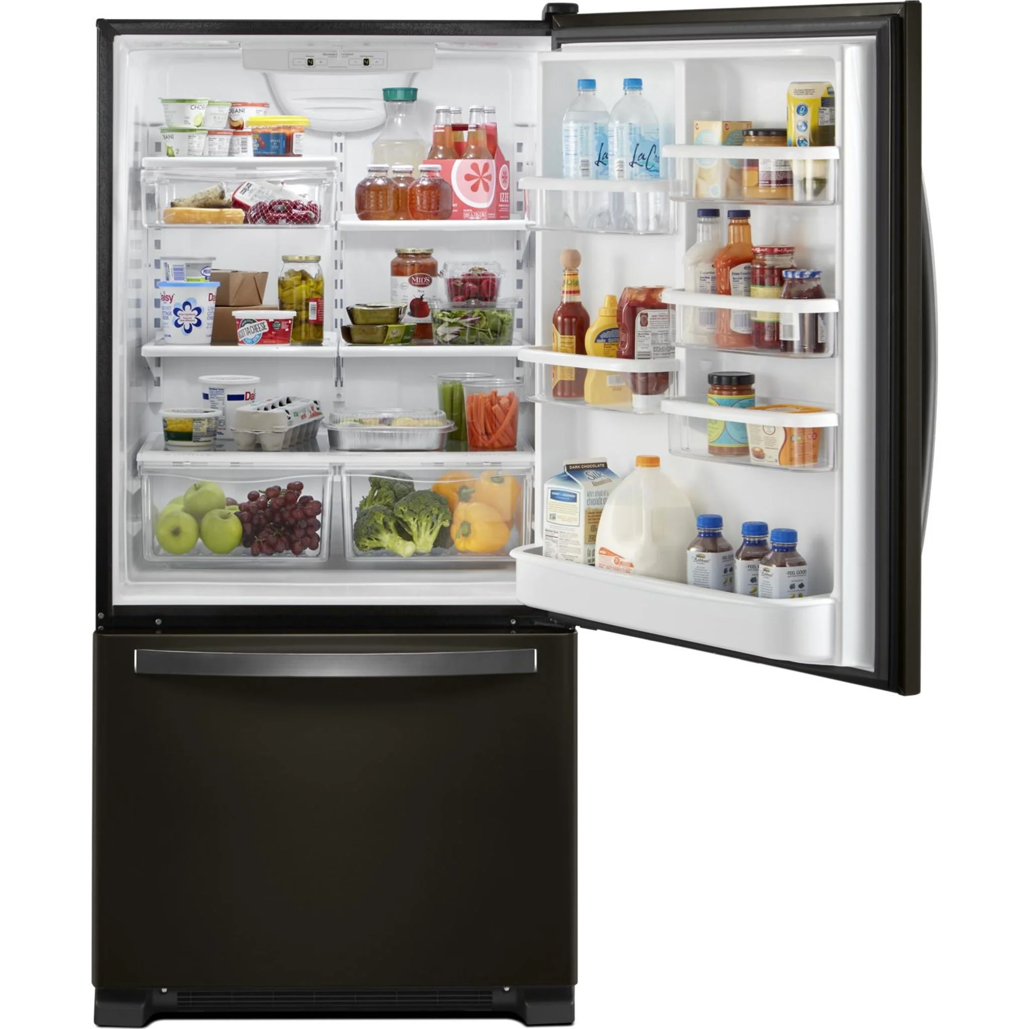 Whirlpool 33-inch wide Bottom-Freezer Refrigerator - 22 cu. ft. -Black Stainless (WRB322DMHV) - Image 43
