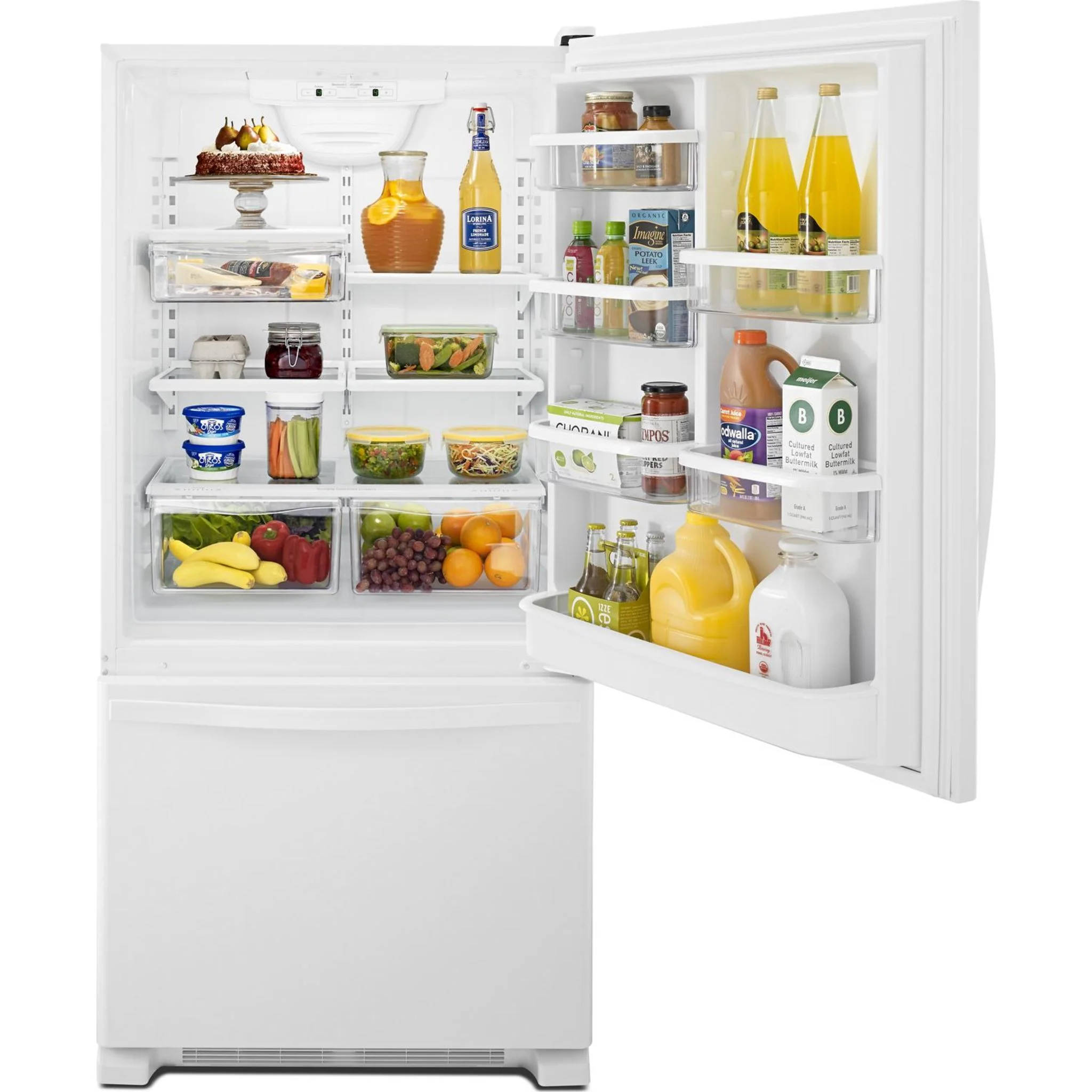 Whirlpool 19 cu. ft. Bottom-Freezer Refrigerator with Freezer Drawer - White (WRB329DFBW) - Image 18