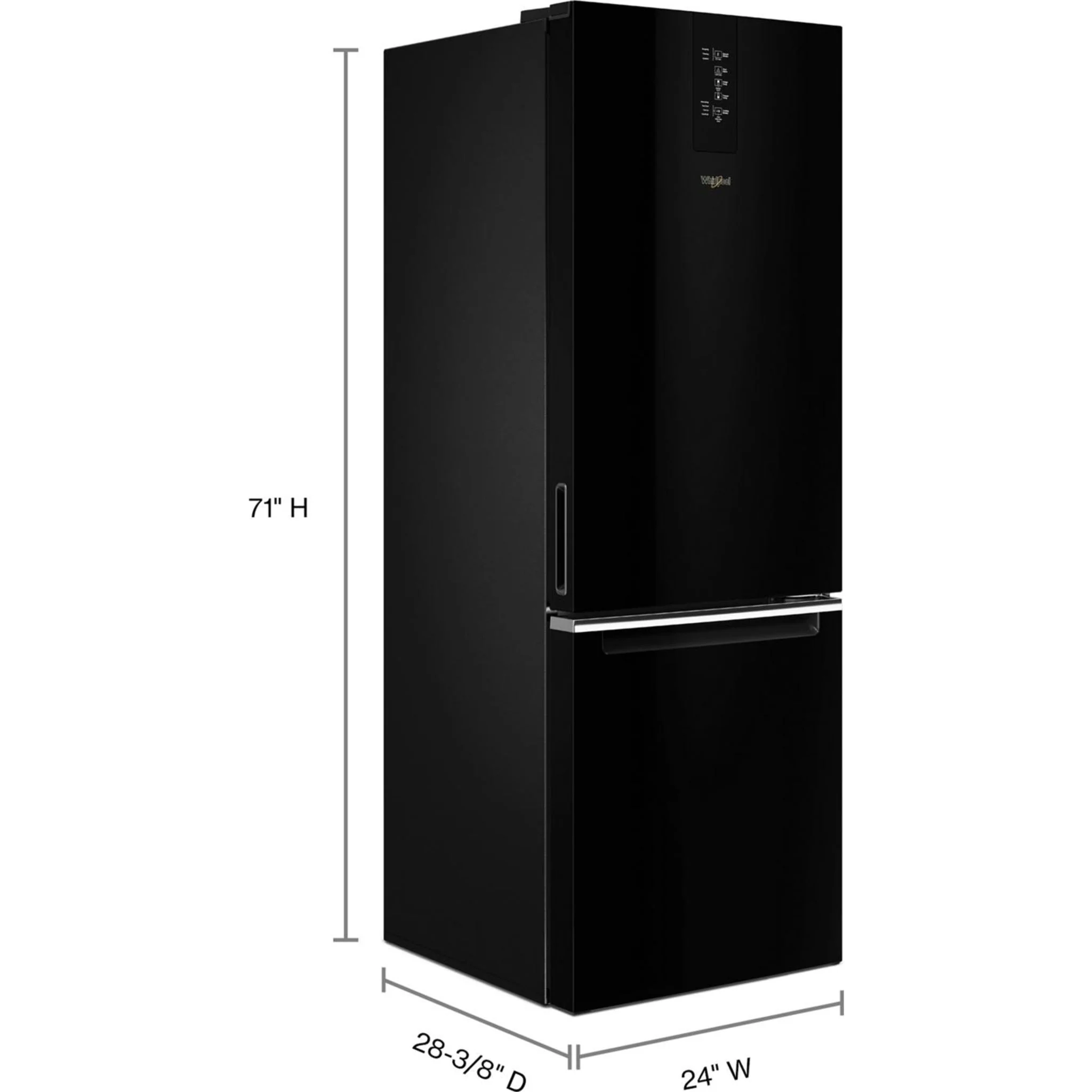 Whirlpool 24-inch Wide Garage-Ready Bottom-Freezer Refrigerator - 12.9 cu. ft. -Black (WRB533CZJB) - Image 14
