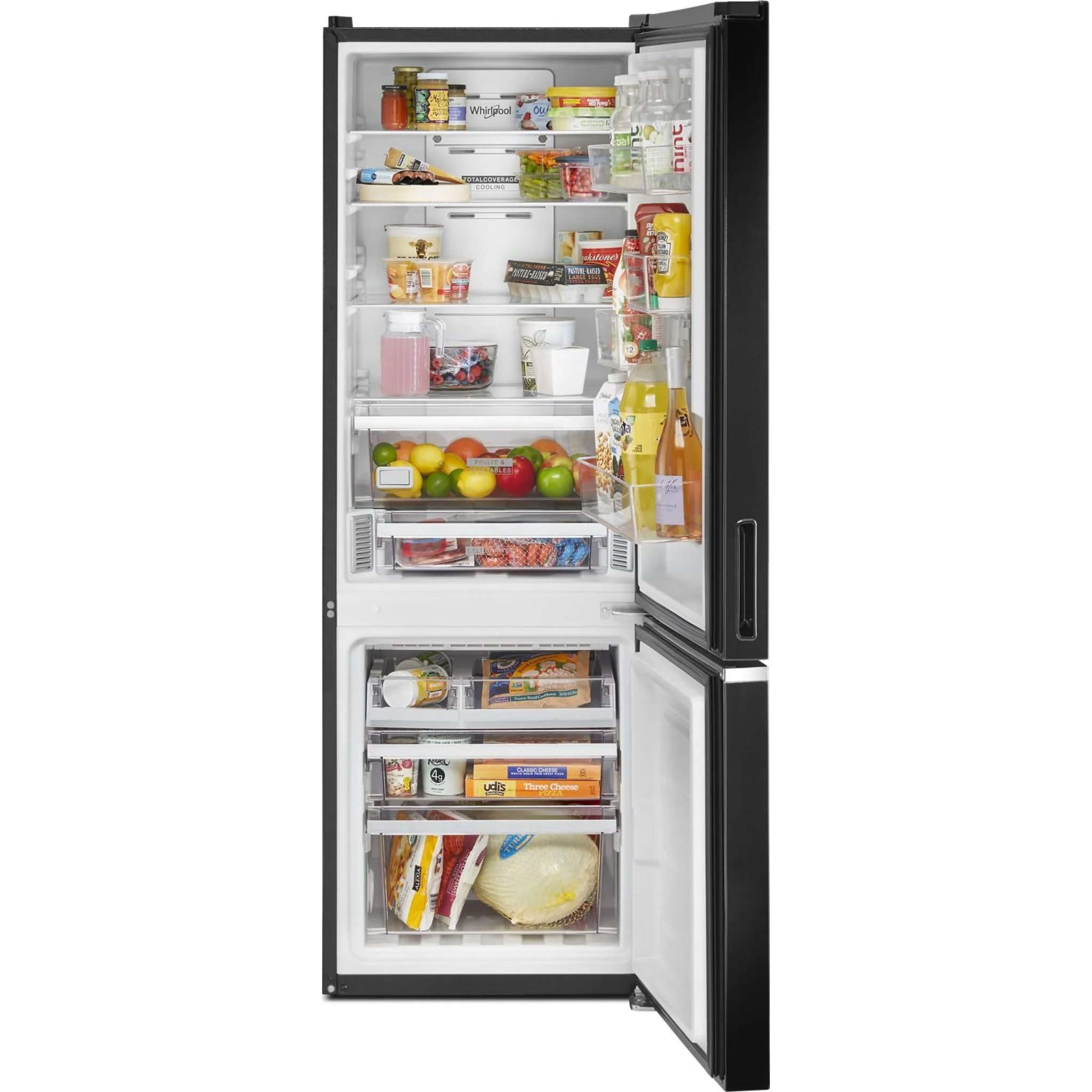 Whirlpool 24-inch Wide Garage-Ready Bottom-Freezer Refrigerator - 12.9 cu. ft. -Black (WRB533CZJB) - Image 7