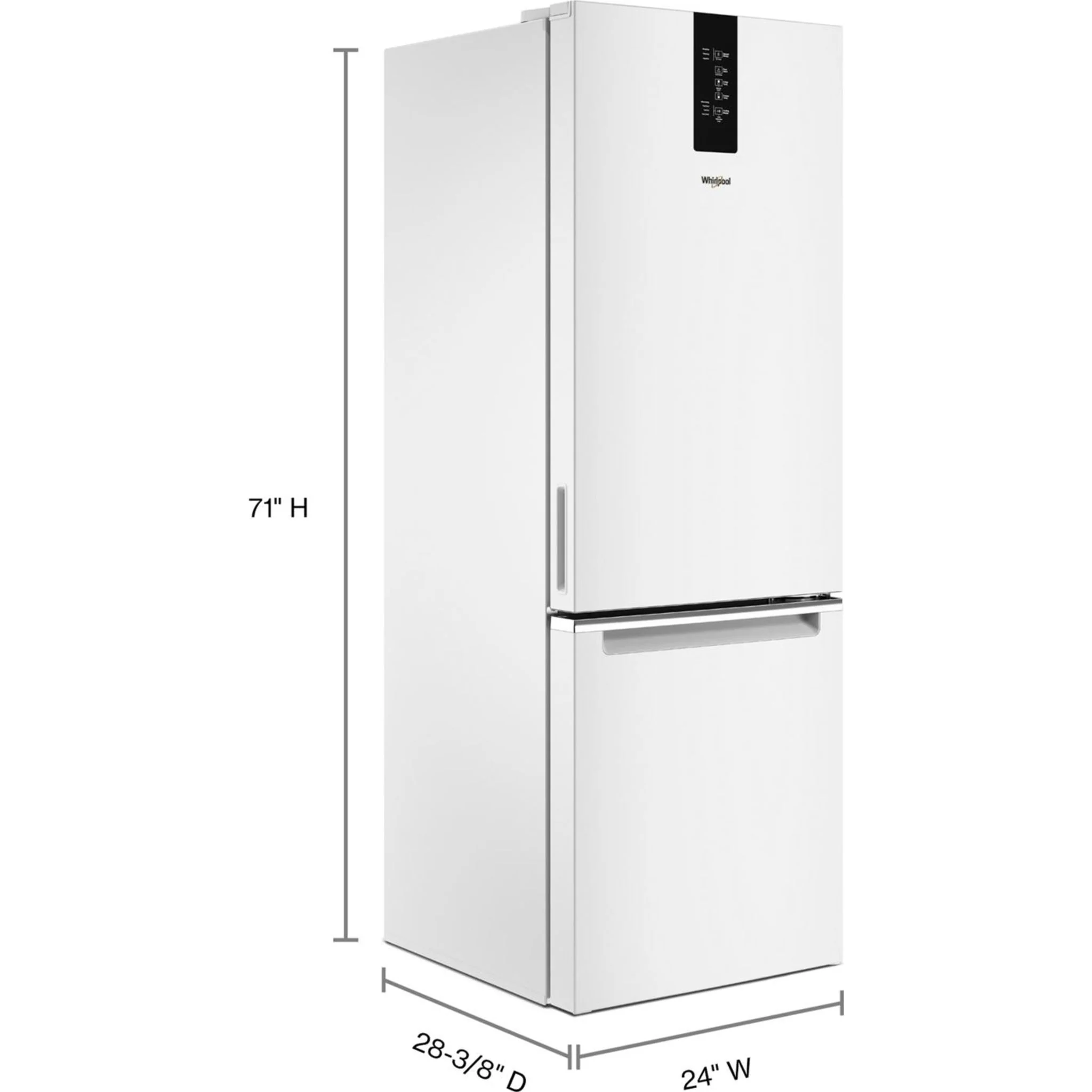 Whirlpool 24-inch Wide Garage-Ready Bottom-Freezer Refrigerator - 12.9 cu. ft. -White (WRB533CZJW) - Image 14