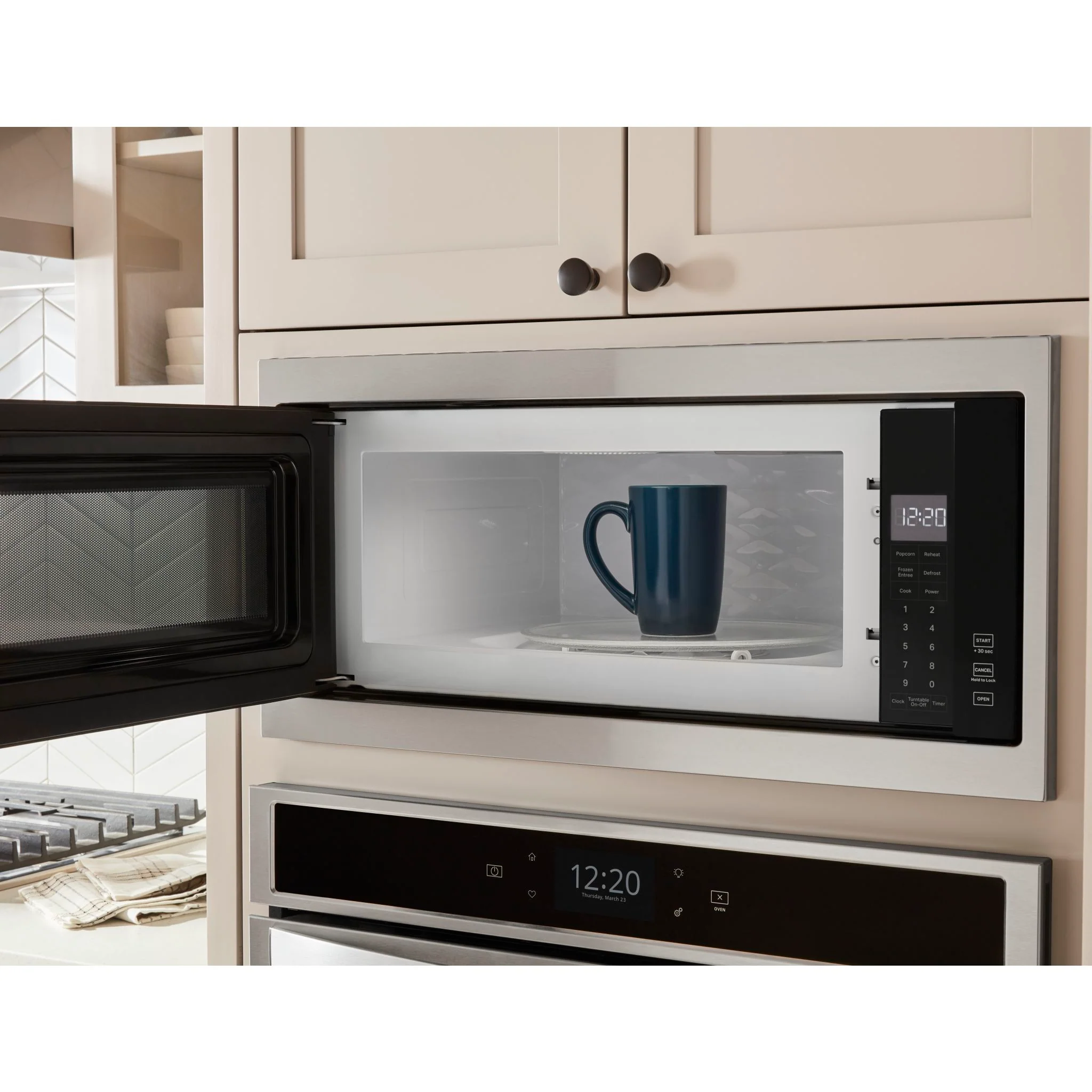 Whirlpool 1.1 cu. ft. Built-In Microwave with Slim Trim Kit - 14" Height -Stainless Steel (YWMT50011KS) - Image 4