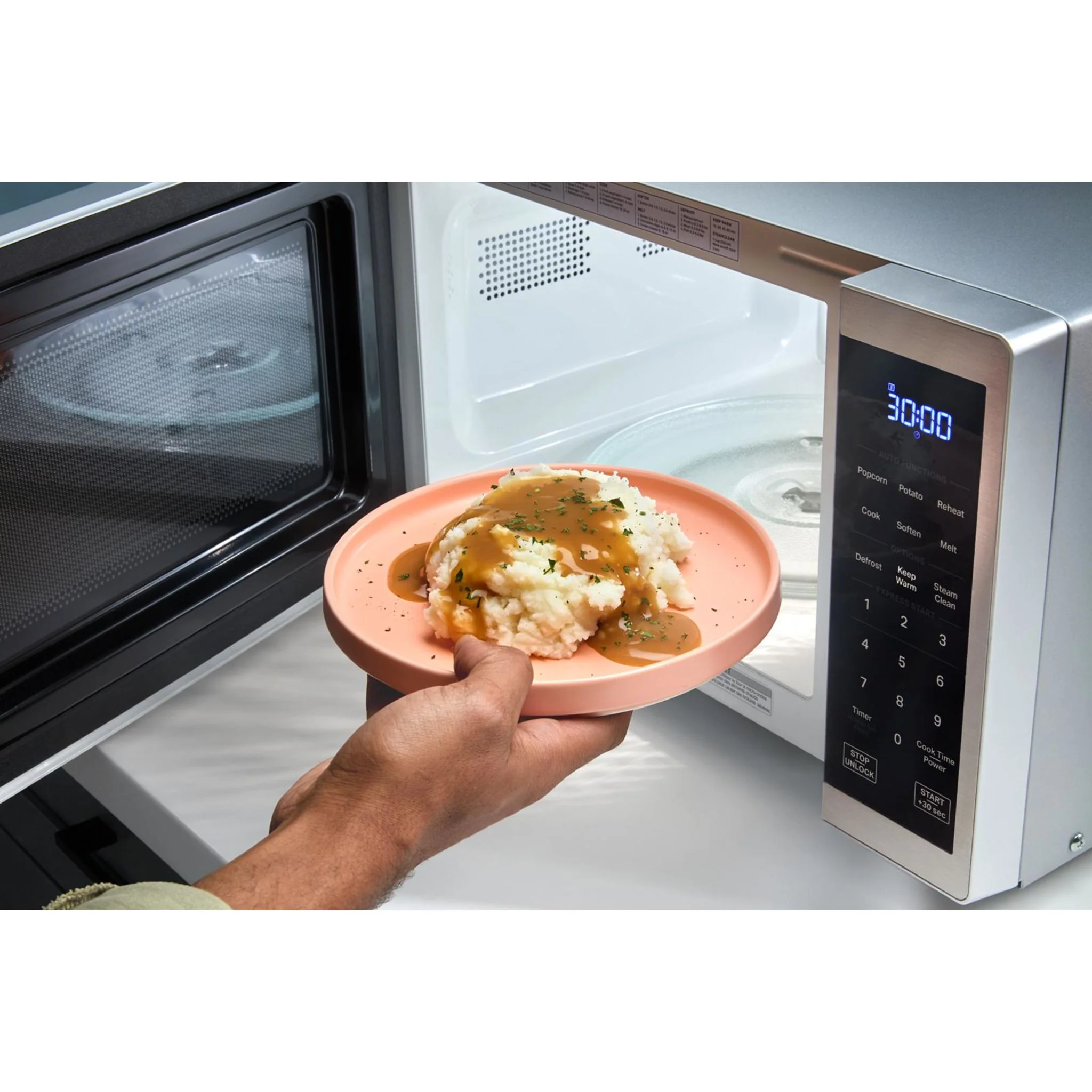 Whirlpool 0.9 cu. ft. Stainless Steel Countertop Microwave With Steam Clean - 900 watt -Stainless Steel (WMCS3019RS) - Image 6