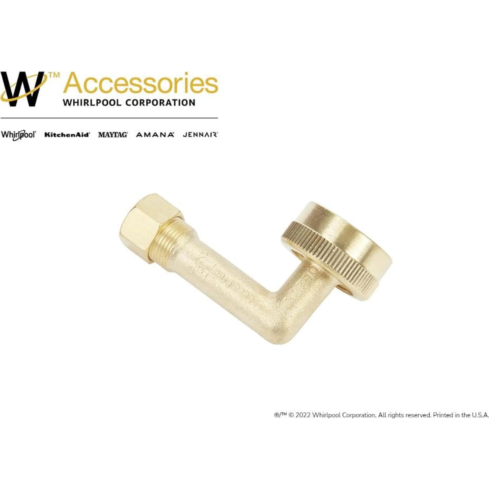 Whirlpool Dishwasher Water Inlet Fitting -Stainless Steel (W10685193) - Image 5
