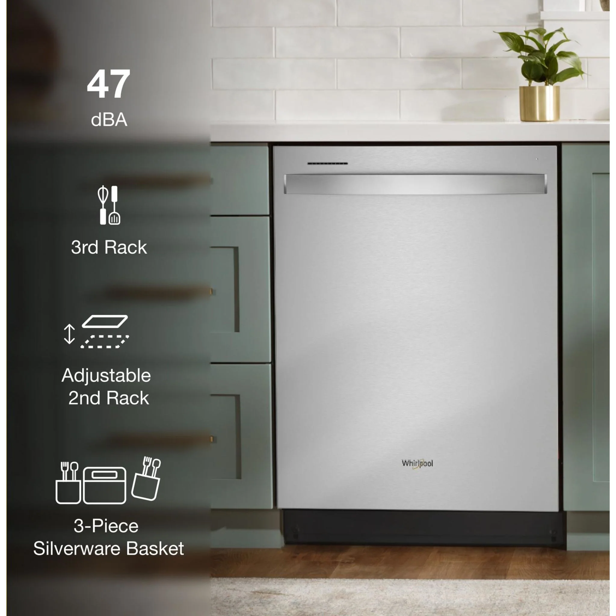 Whirlpool 24-Inch Stainless Steel Dishwasher with AI Intelligent Wash System - 47 dBA -Stainless Steel (WDT750SAKZ) - Image 53