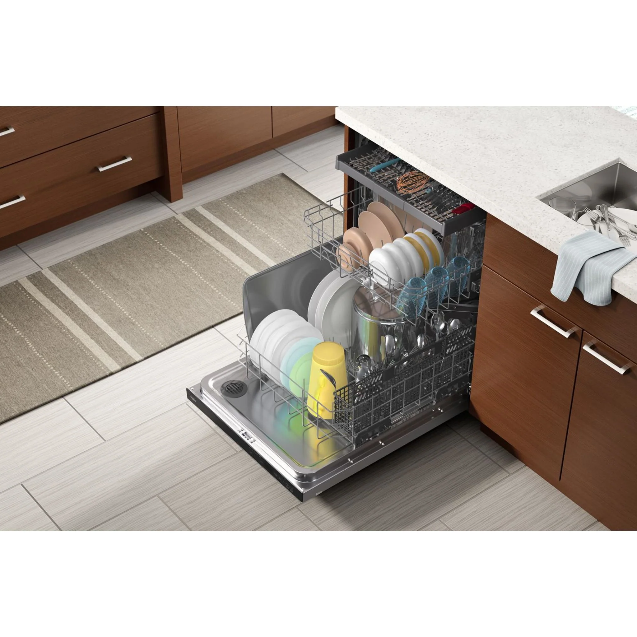 Whirlpool 24-Inch Stainless Steel Dishwasher with AI Intelligent Wash - 47 dBA -Stainless Steel (WDTA50SAKZ) - Image 2