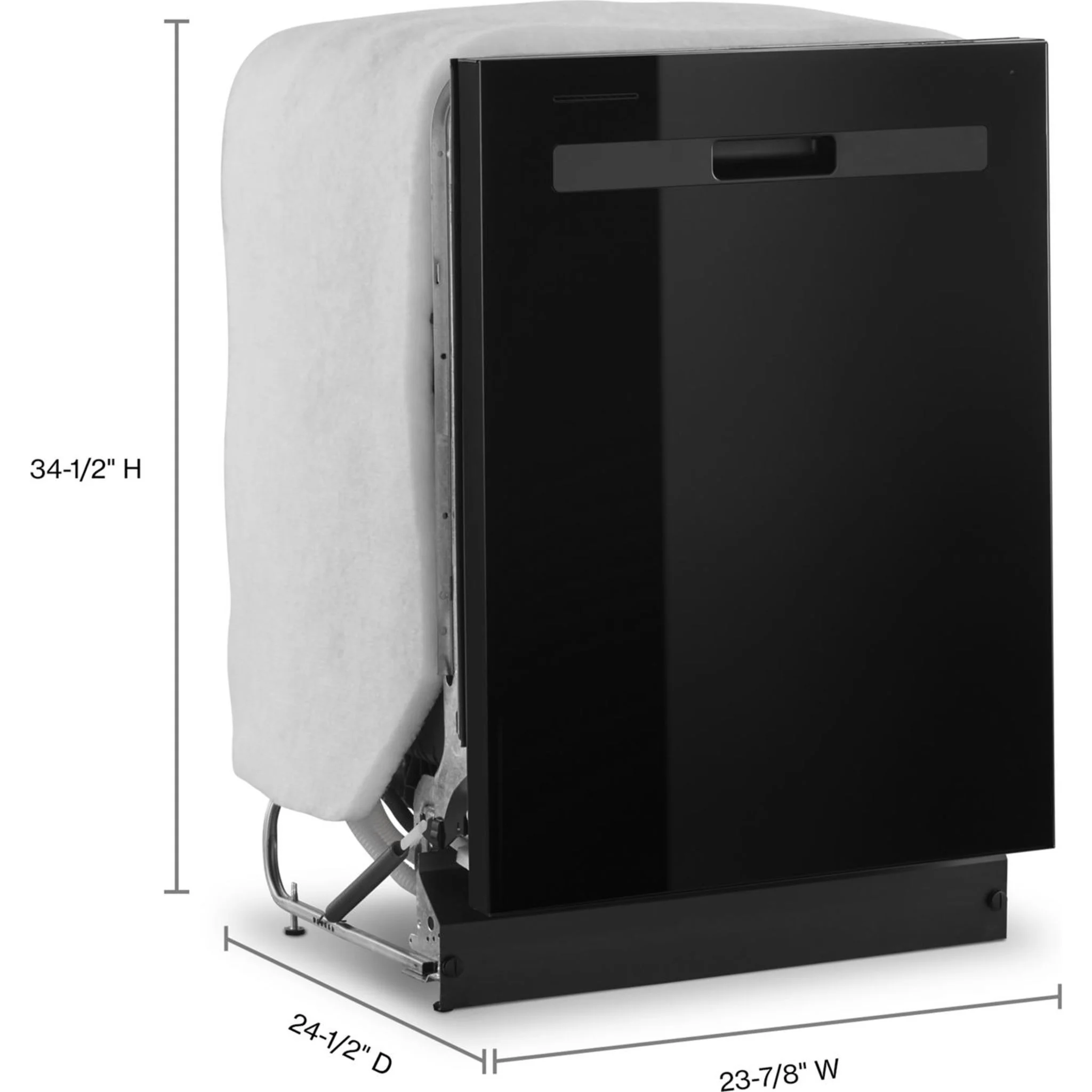 Whirlpool Quiet Dishwasher with Boost Cycle and Pocket Handle -Black (WDP540HAMB) - Image 9