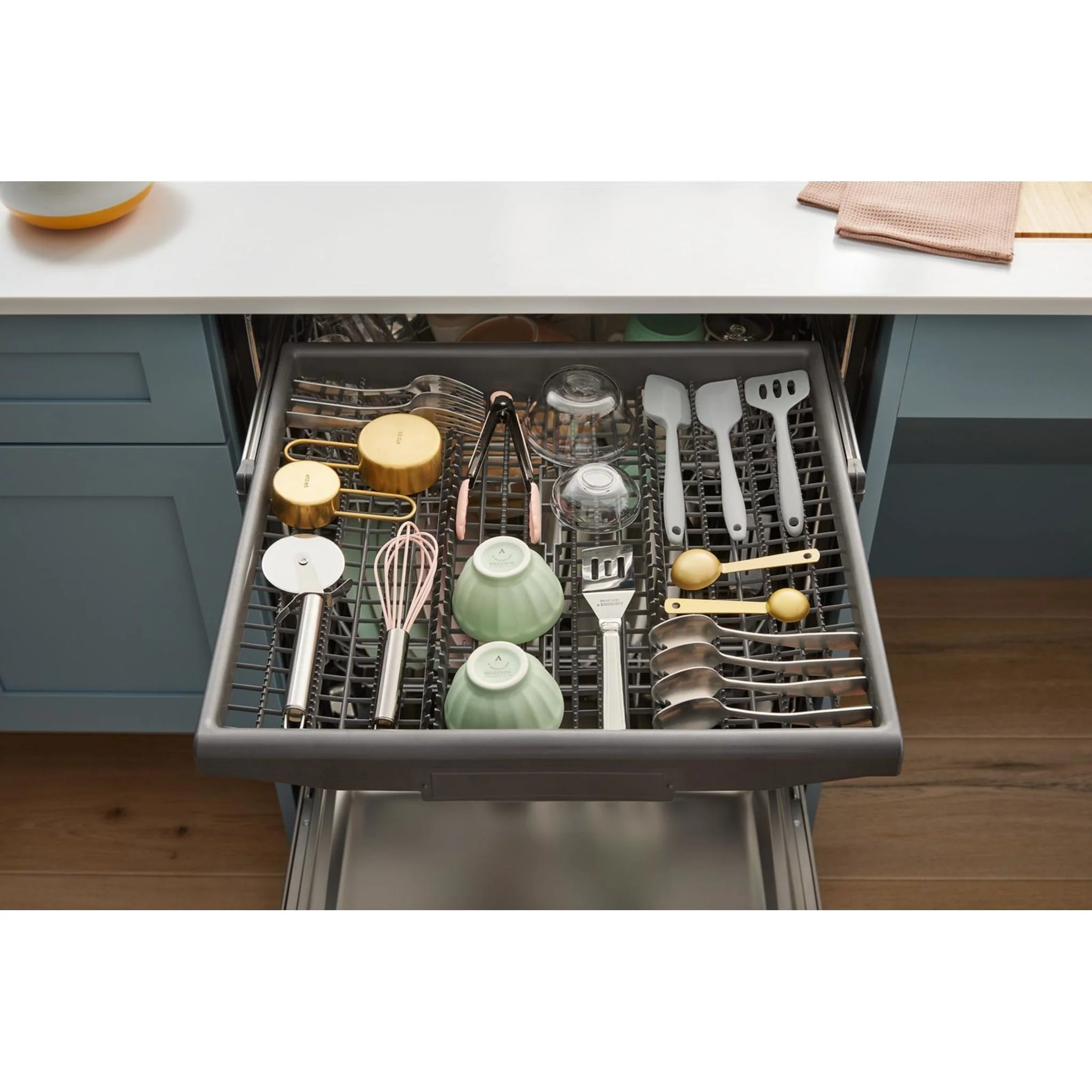 Whirlpool 44 dBA Dishwasher Flush with Cabinets with 3rd Rack -Black (WDT550SAPB) - Image 12