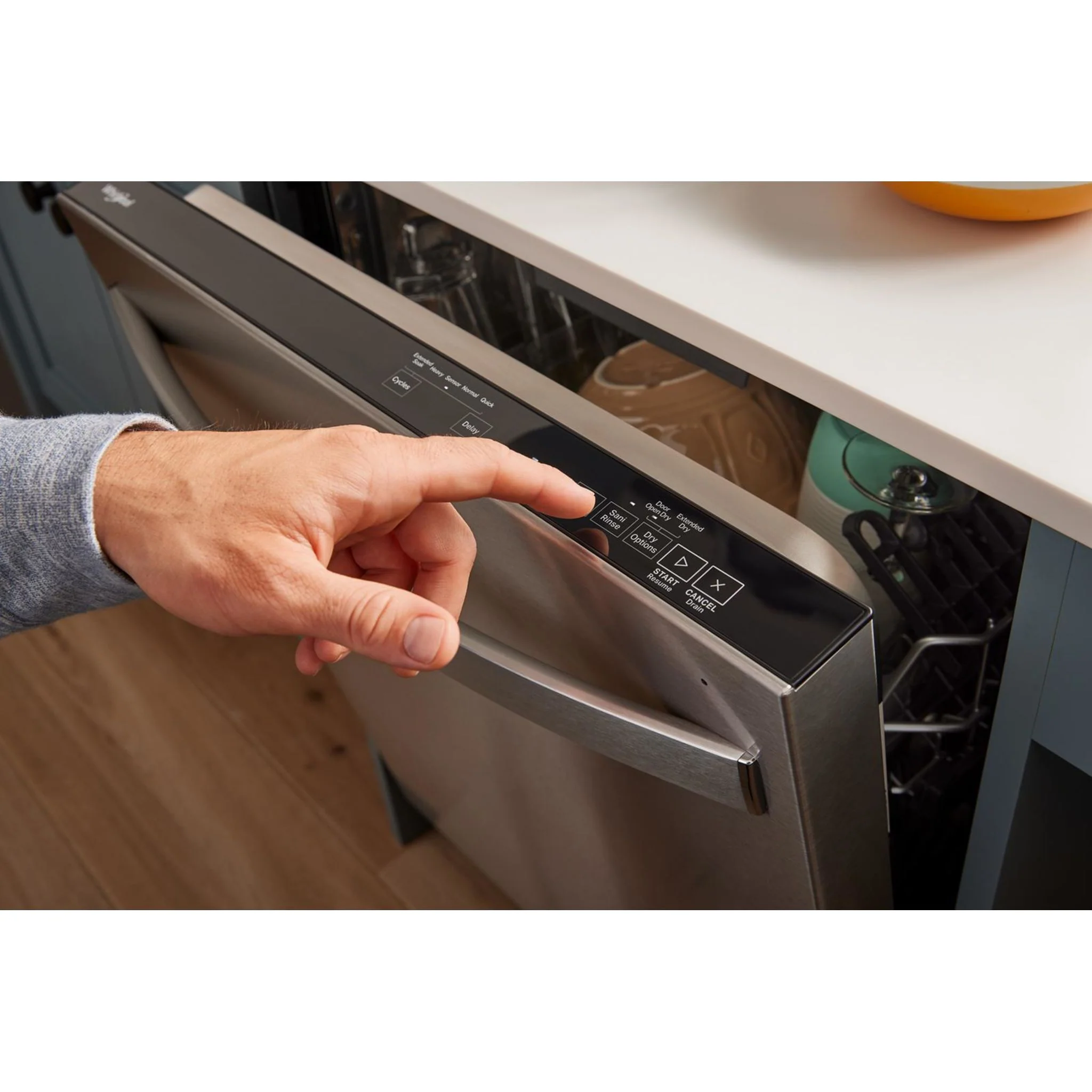 Whirlpool 44 dBA Dishwasher Flush with Cabinets with 3rd Rack -White (WDT550SAPW) - Image 28