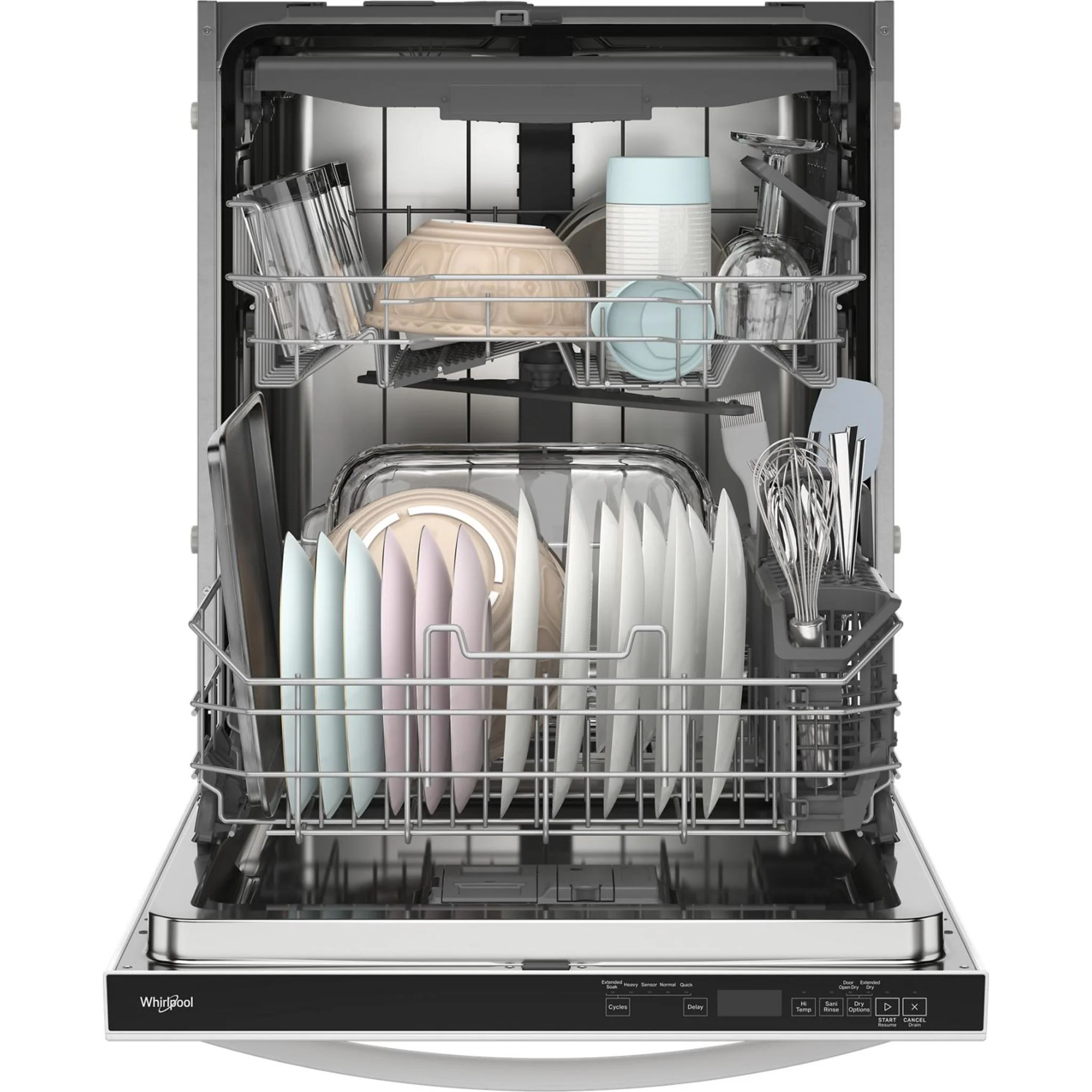 Whirlpool 44 dBA Dishwasher Flush with Cabinets with 3rd Rack -White (WDT550SAPW) - Image 5