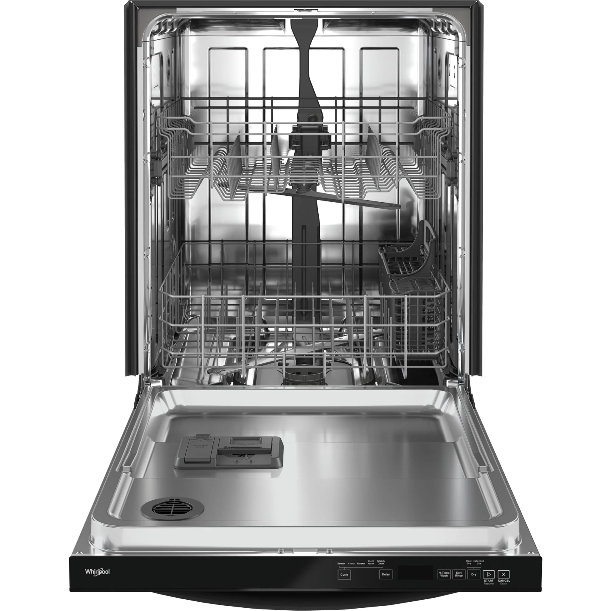 Whirlpool 24-Inch Dishwasher with AI Intelligent Wash and Tall Top Rack -Black (WDT740SALB) - Image 2