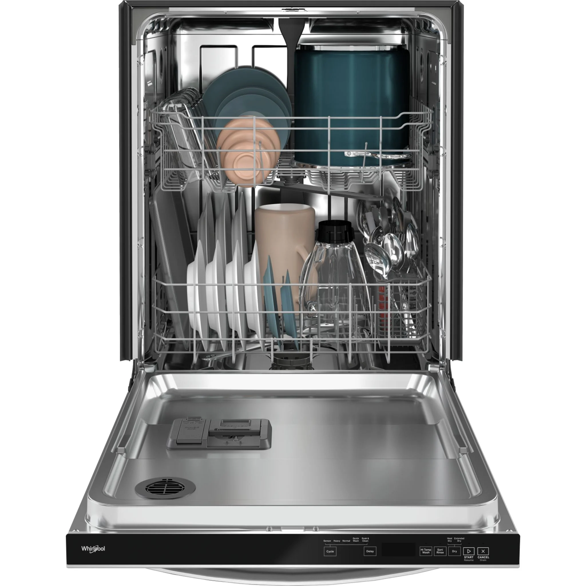 Whirlpool 24-Inch Stainless Steel Dishwasher with AI Intelligent Wash and Tall Top Rack -Stainless Steel (WDT740SALZ) - Image 3