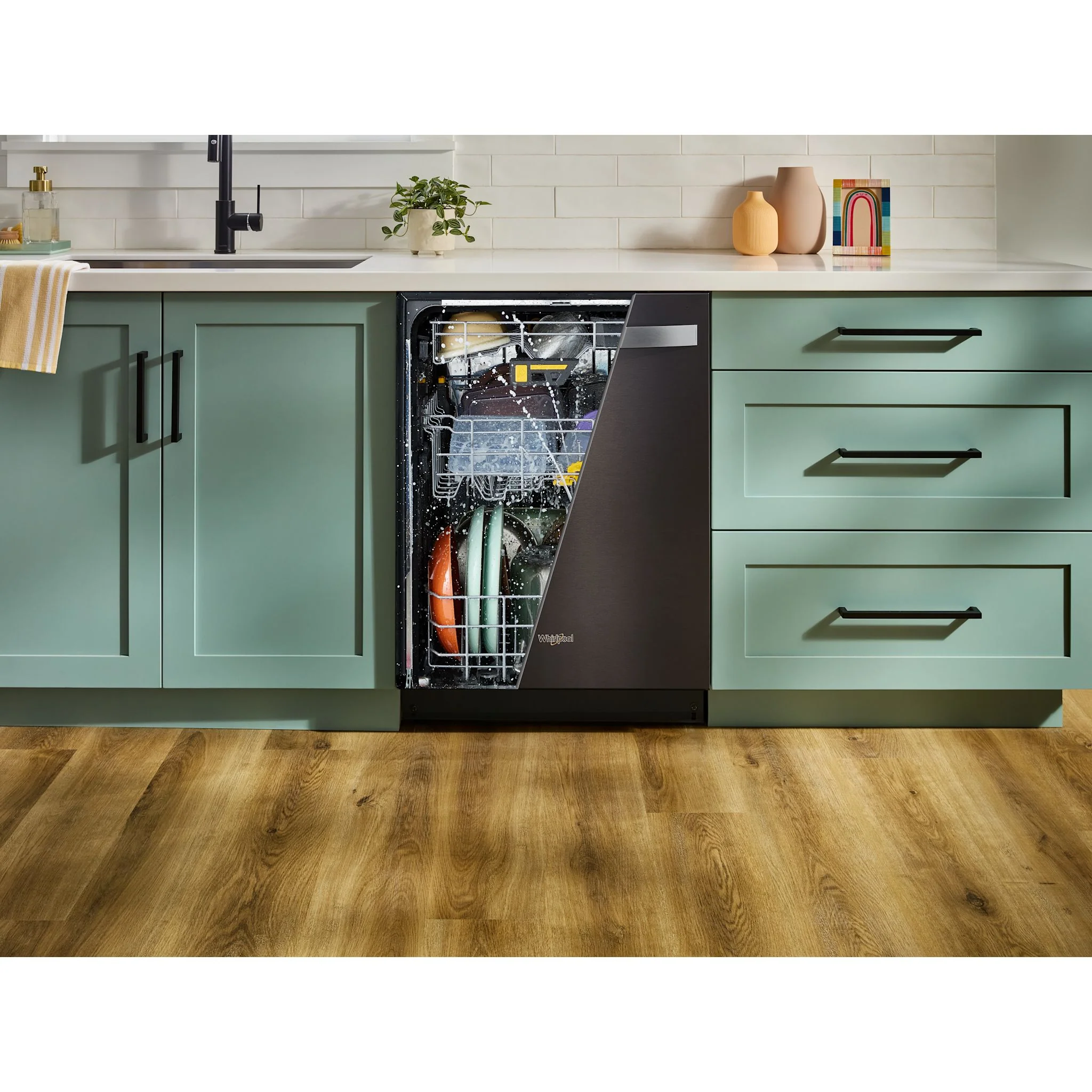 Whirlpool 24-Inch Dishwasher with Total Coverage Wash & Auto Open Air Dry - Fingerprint Resistant Black Stainless (WDTS8024SV) - Image 8